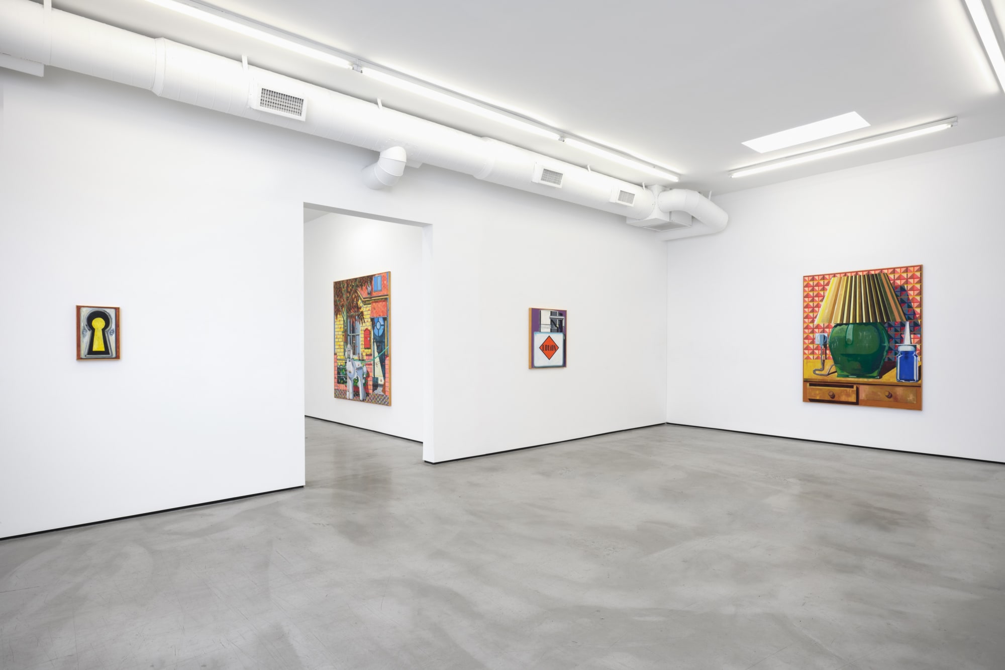 Installation view of Kristof Santy: Home Sweet Home at M+B, 2022