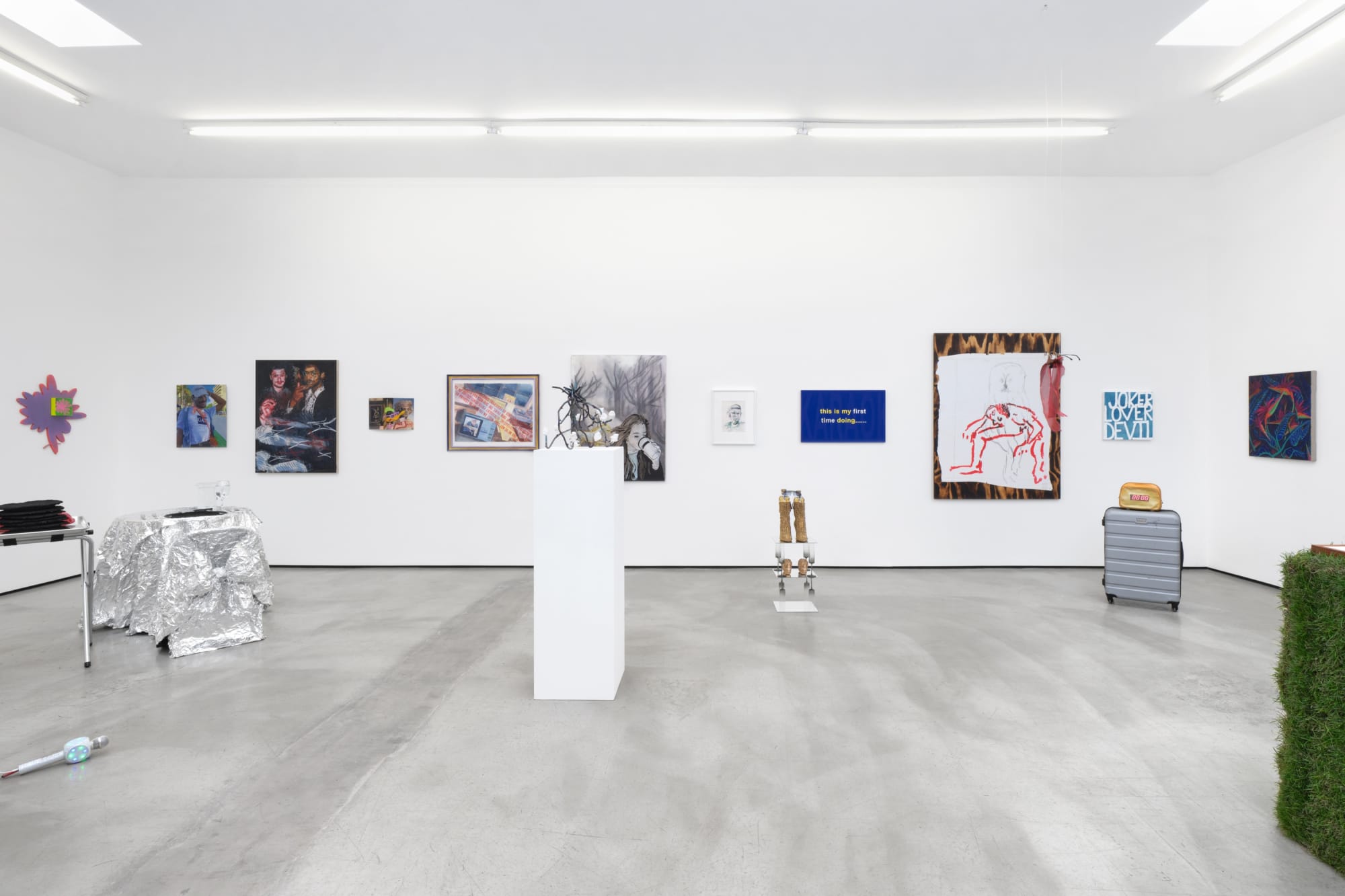 Installation view of Monsieur Zohore: MZ.25 (My Condolences) at M+B, 2023