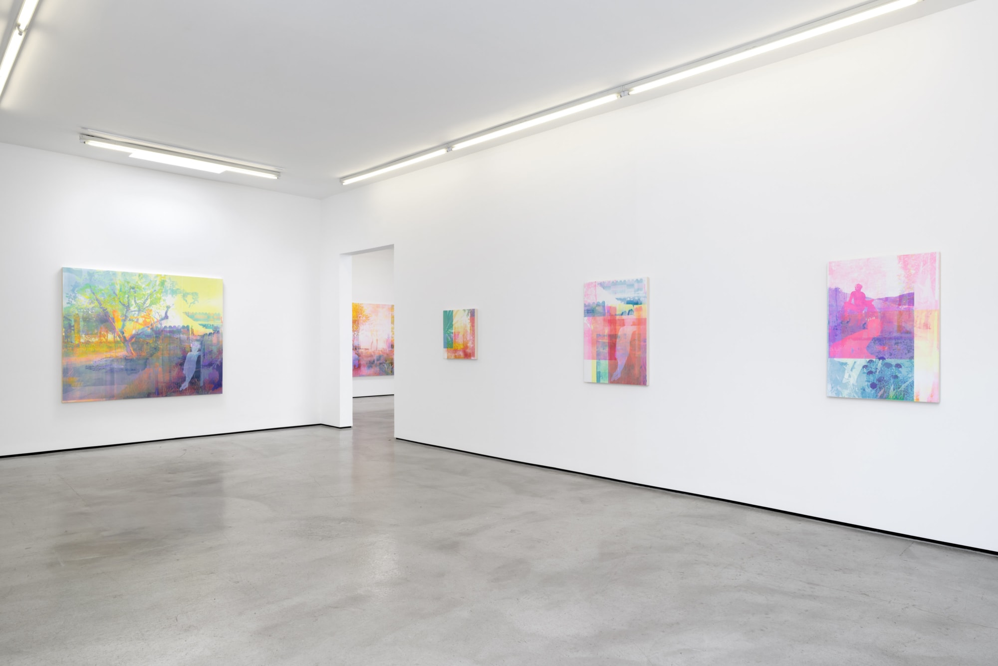 Installation view of Zoe Walsh: When the breezes start at M+B, 2023