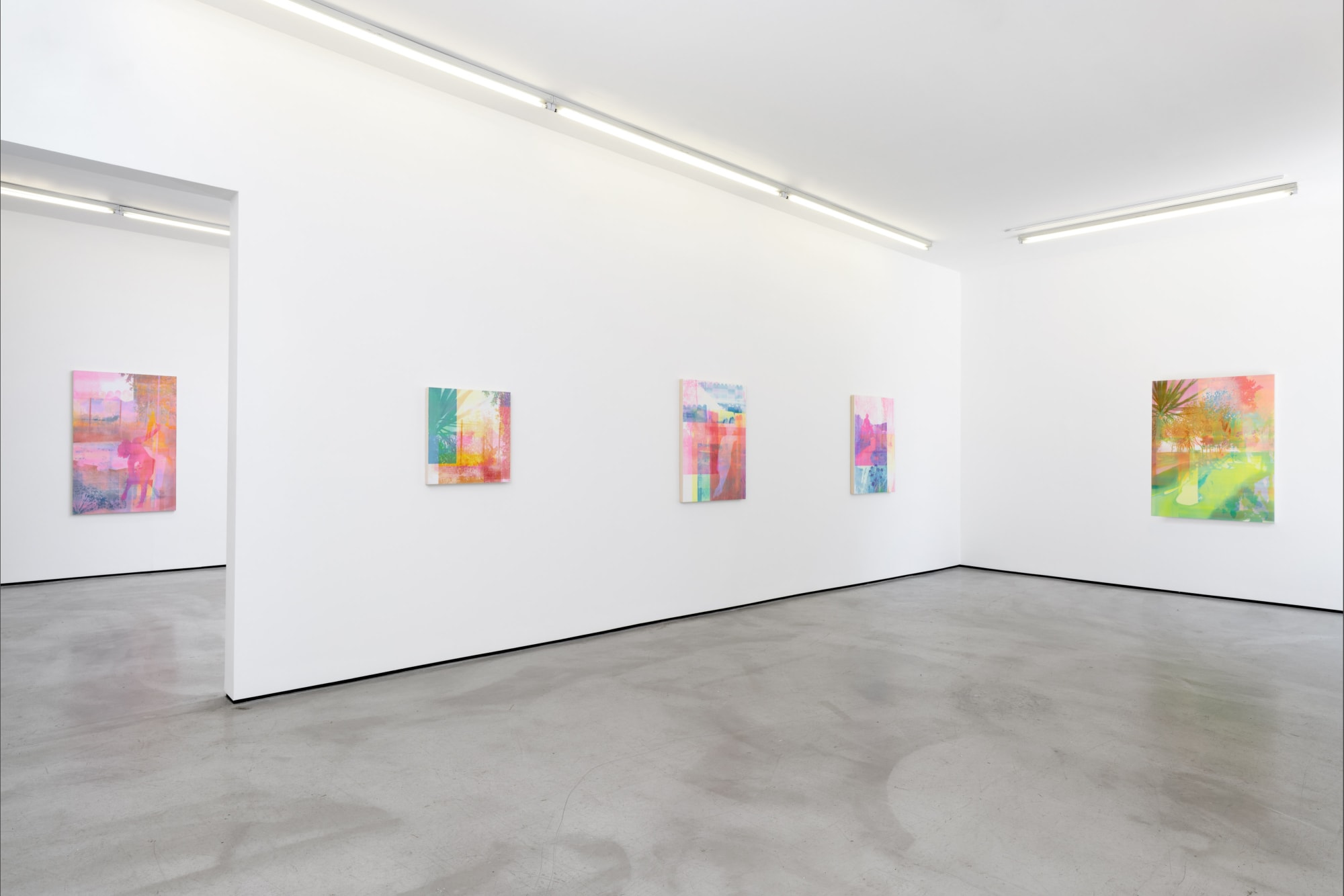 Installation view of Zoe Walsh: When the breezes start at M+B, 2023