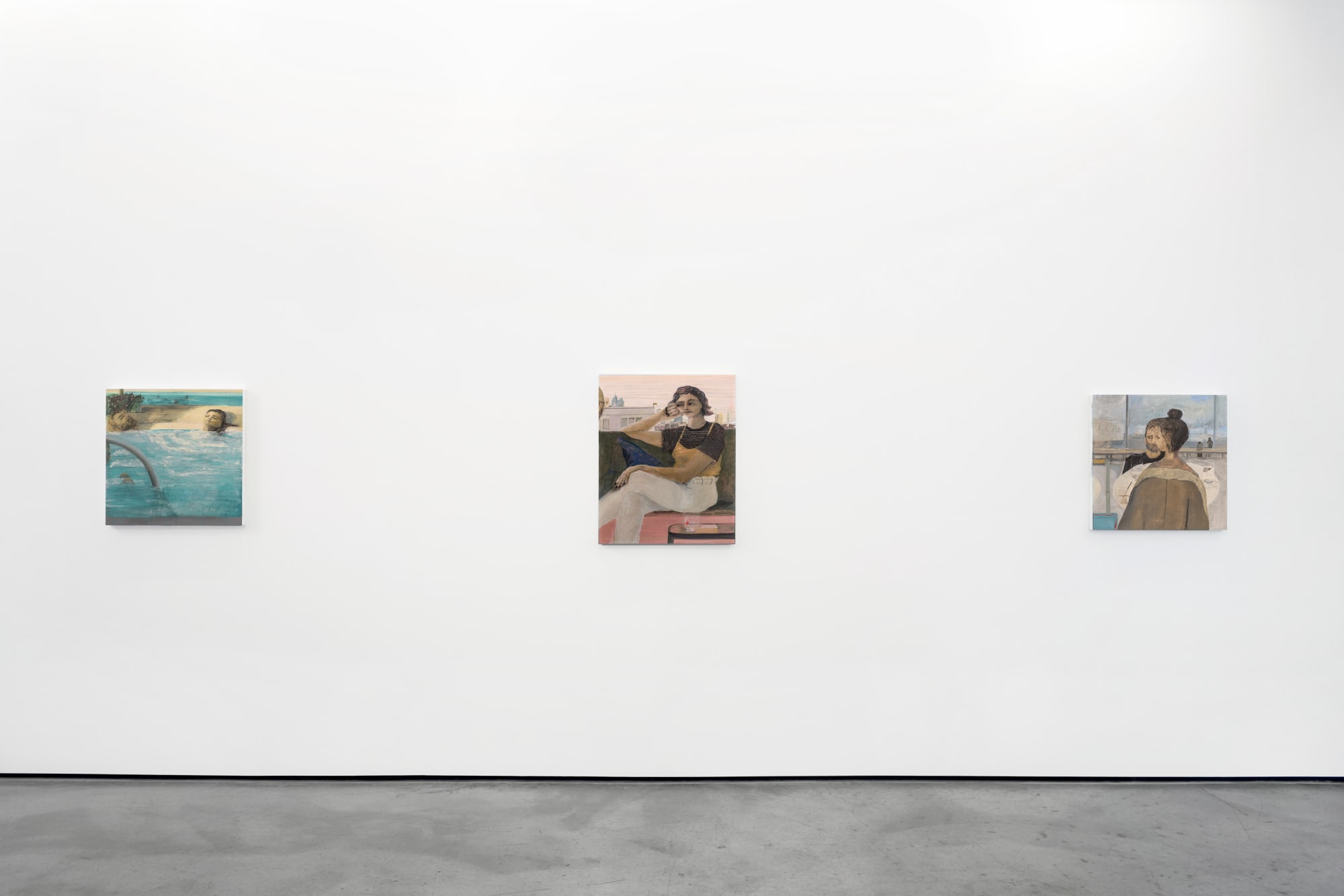 Installation view of Aubrey Levinthal: Tourist at M+B, 2023