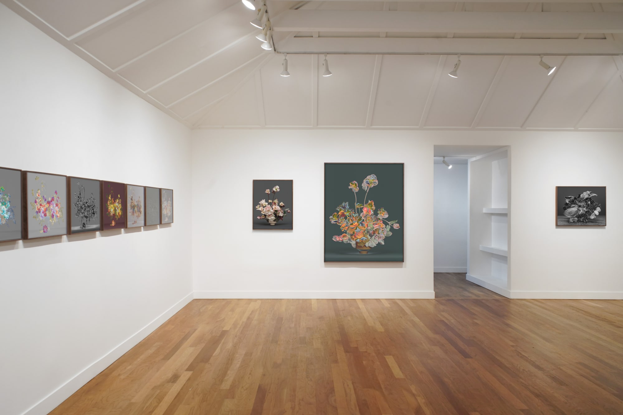 Installation view of Jessica Eaton: Mariphasa lupina lumina at M+B, Los Angeles