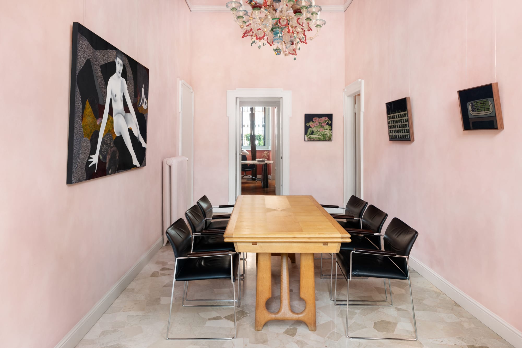Installation view of Nocturnes: William Wright & Oxana Tregubova, Casa MB, Milan, Italy