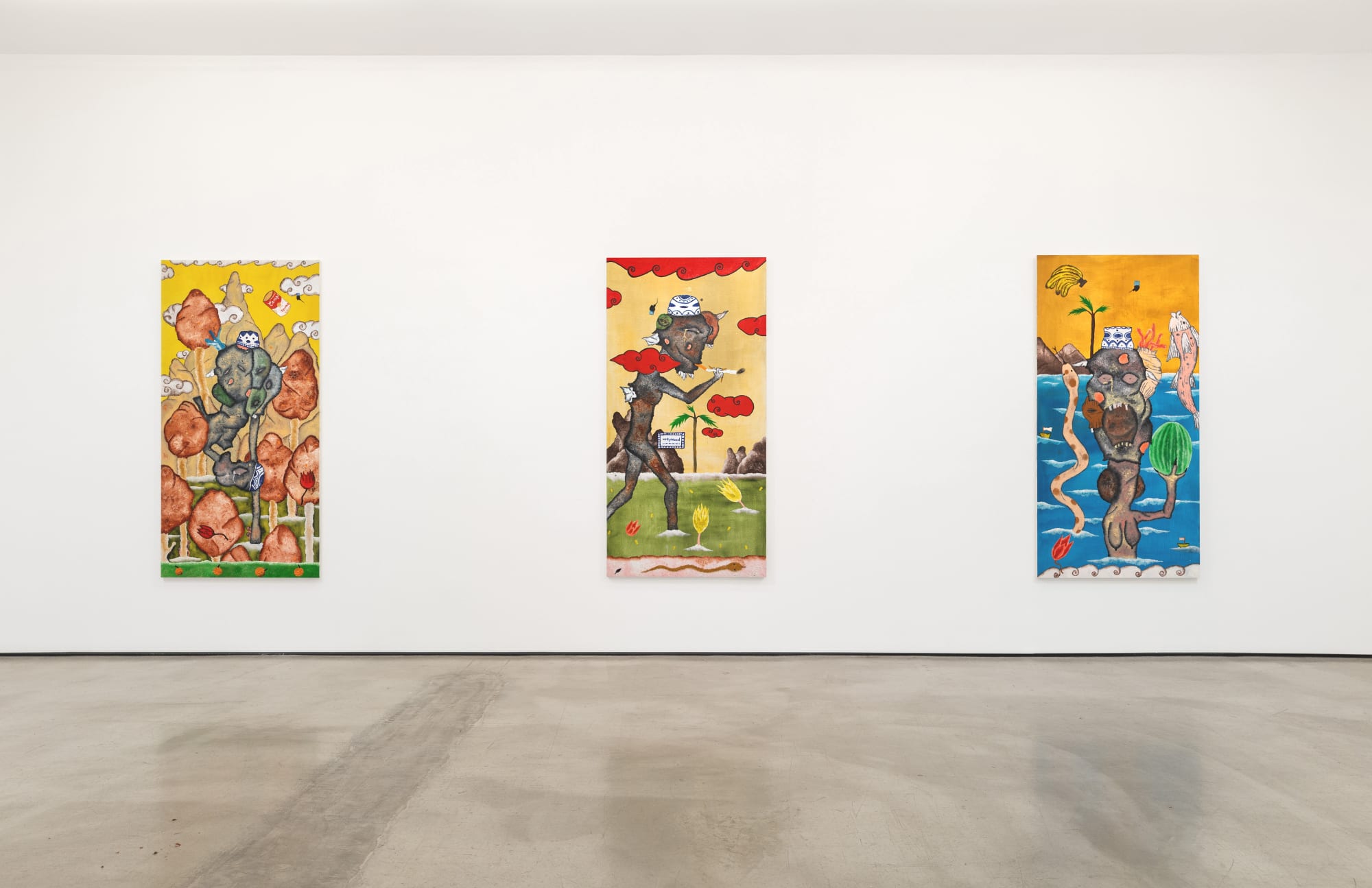 Installation view of Merveille Kelekele Kelekele: LIKE A MAGIC, WELCOME TO L.A., M+B, Los Angeles, 2024
