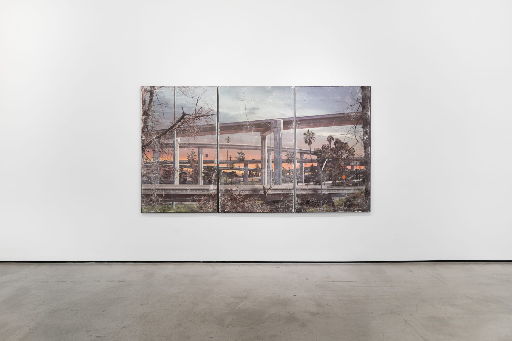 Installation view of Matthew Brandt: Rearview at M+B, Los Angeles, 2024