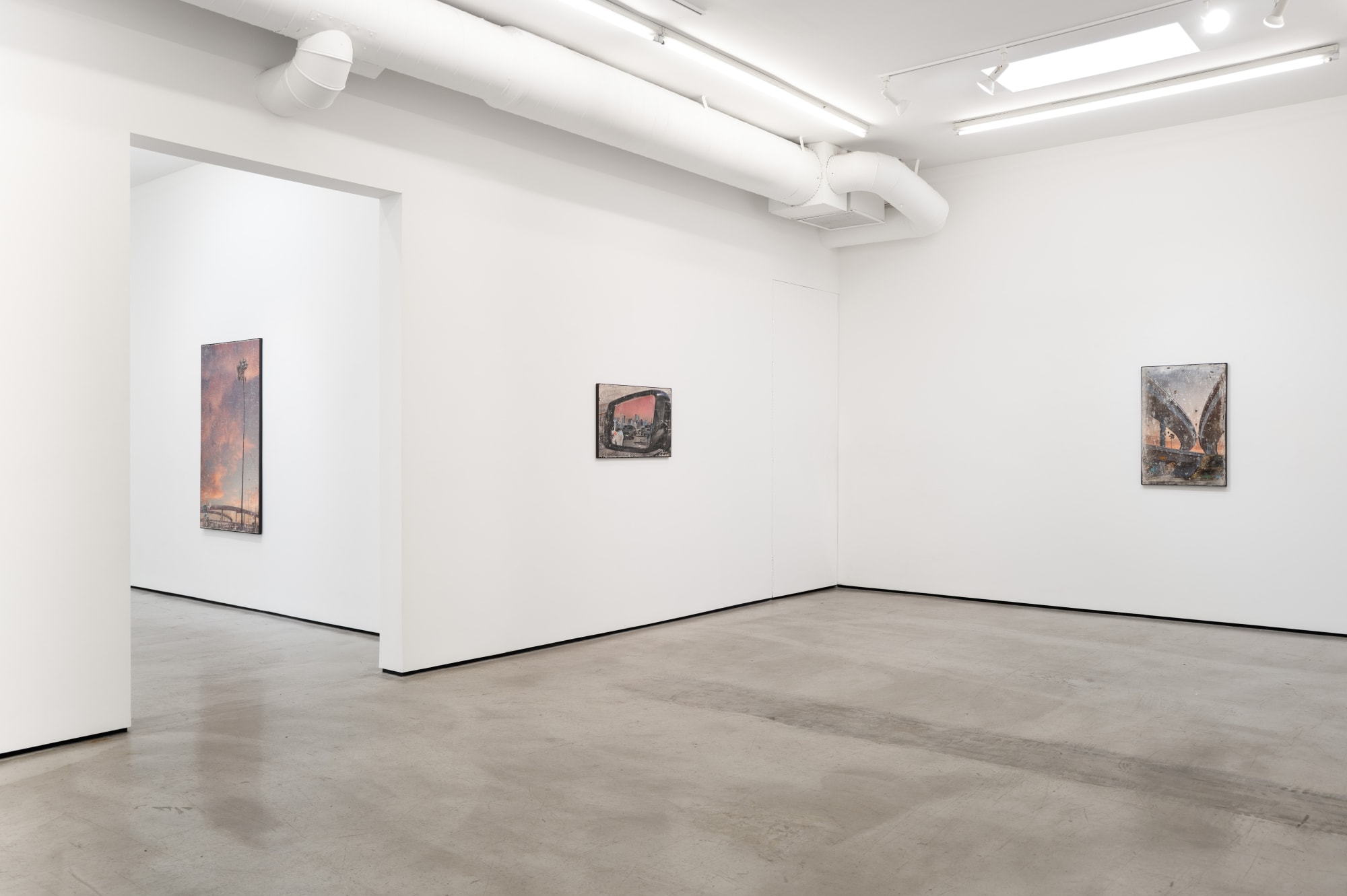 Installation view of Matthew Brandt: Rearview at M+B, Los Angeles, 2024