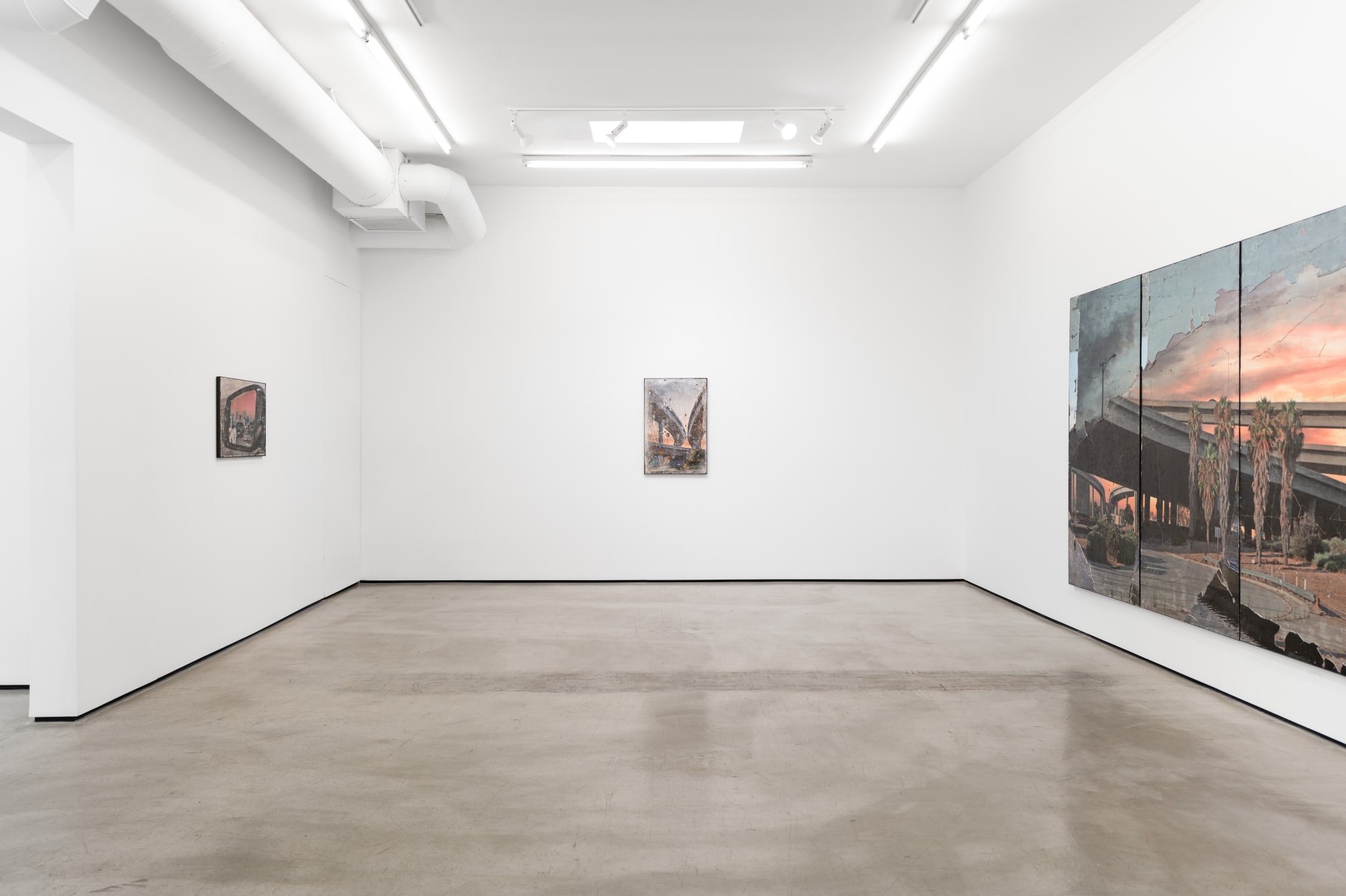 Installation view of Matthew Brandt: Rearview at M+B, Los Angeles, 2024