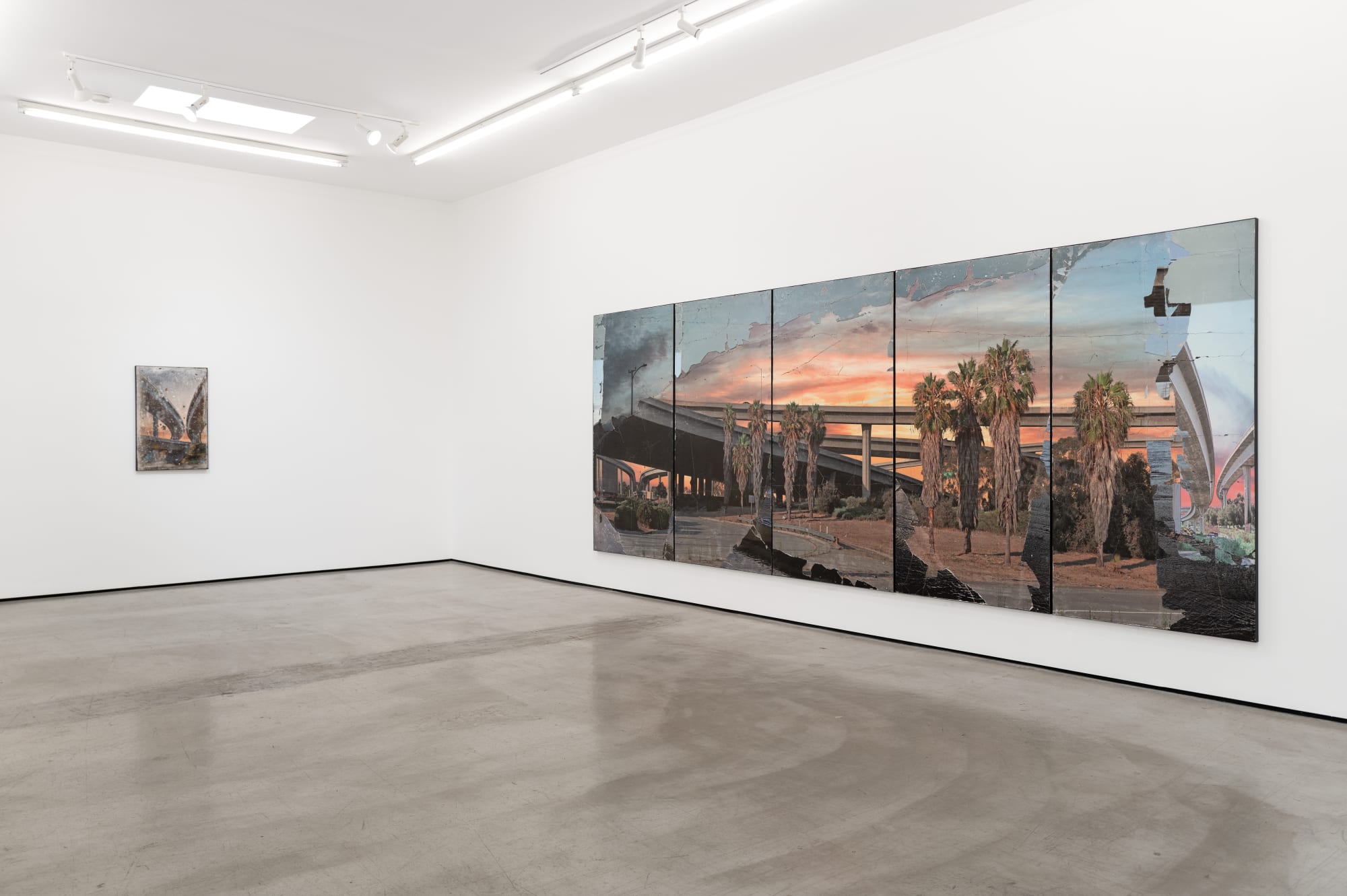 Installation view of Matthew Brandt: Rearview at M+B, Los Angeles, 2024