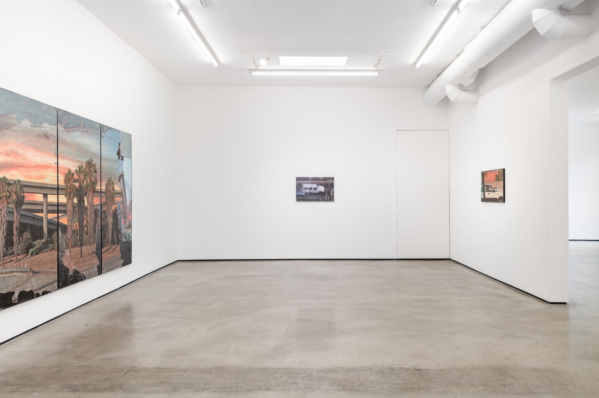 Installation view of Matthew Brandt: Rearview at M+B, Los Angeles, 2024