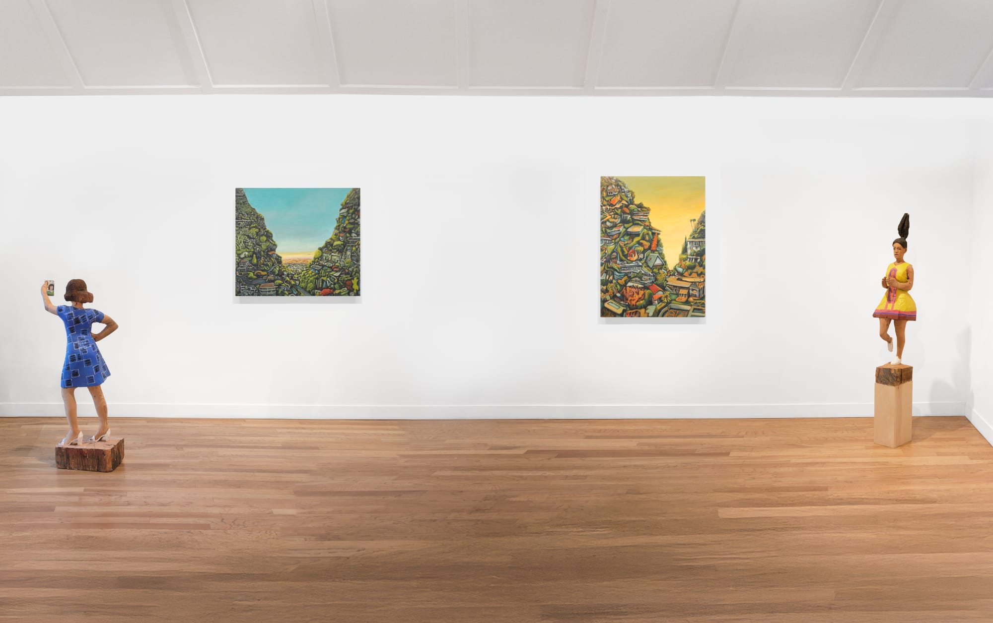 Installation view of Matthew Rosenquist & Rob Thom: Somewhere Else, Right Here at M+B, Los Angeles, 2025