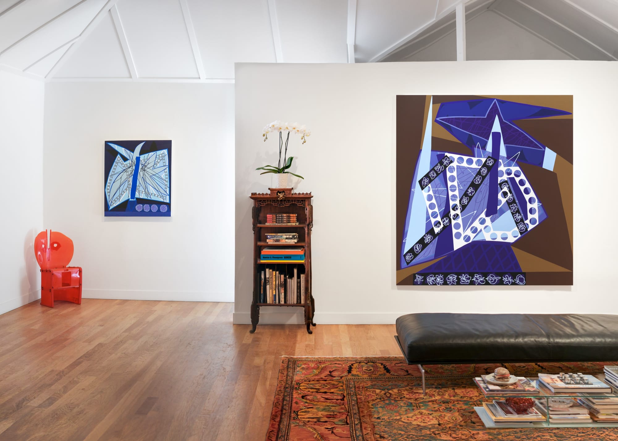 Installation view of Jonathan Casella: Blue Sentinel at M+B, Los Angeles, 2025