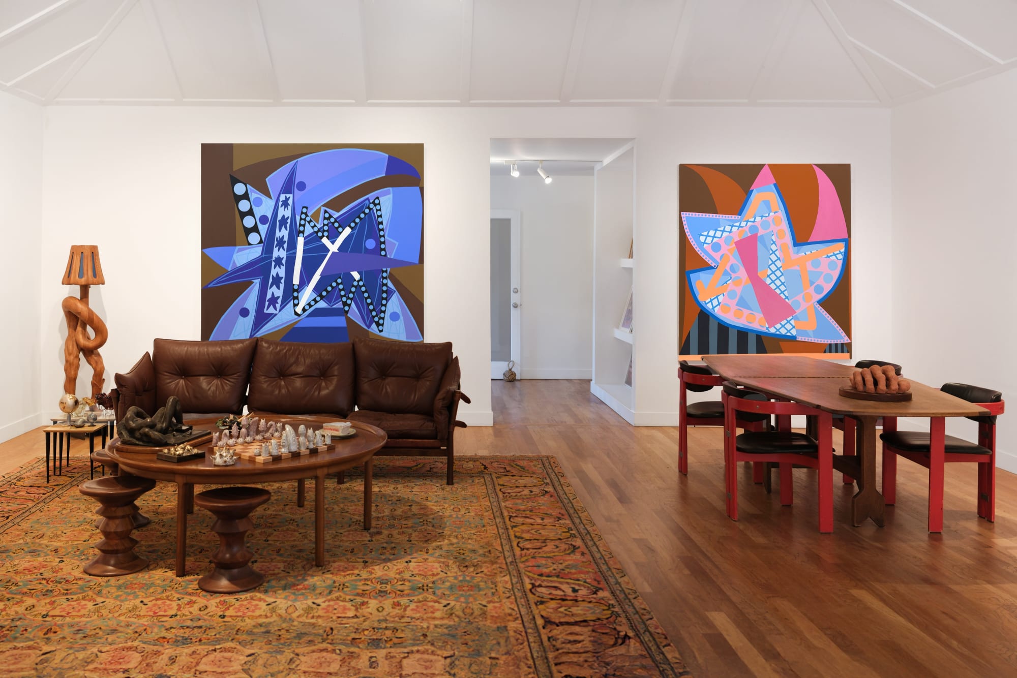 Installation view of Jonathan Casella: Blue Sentinel at M+B, Los Angeles, 2025