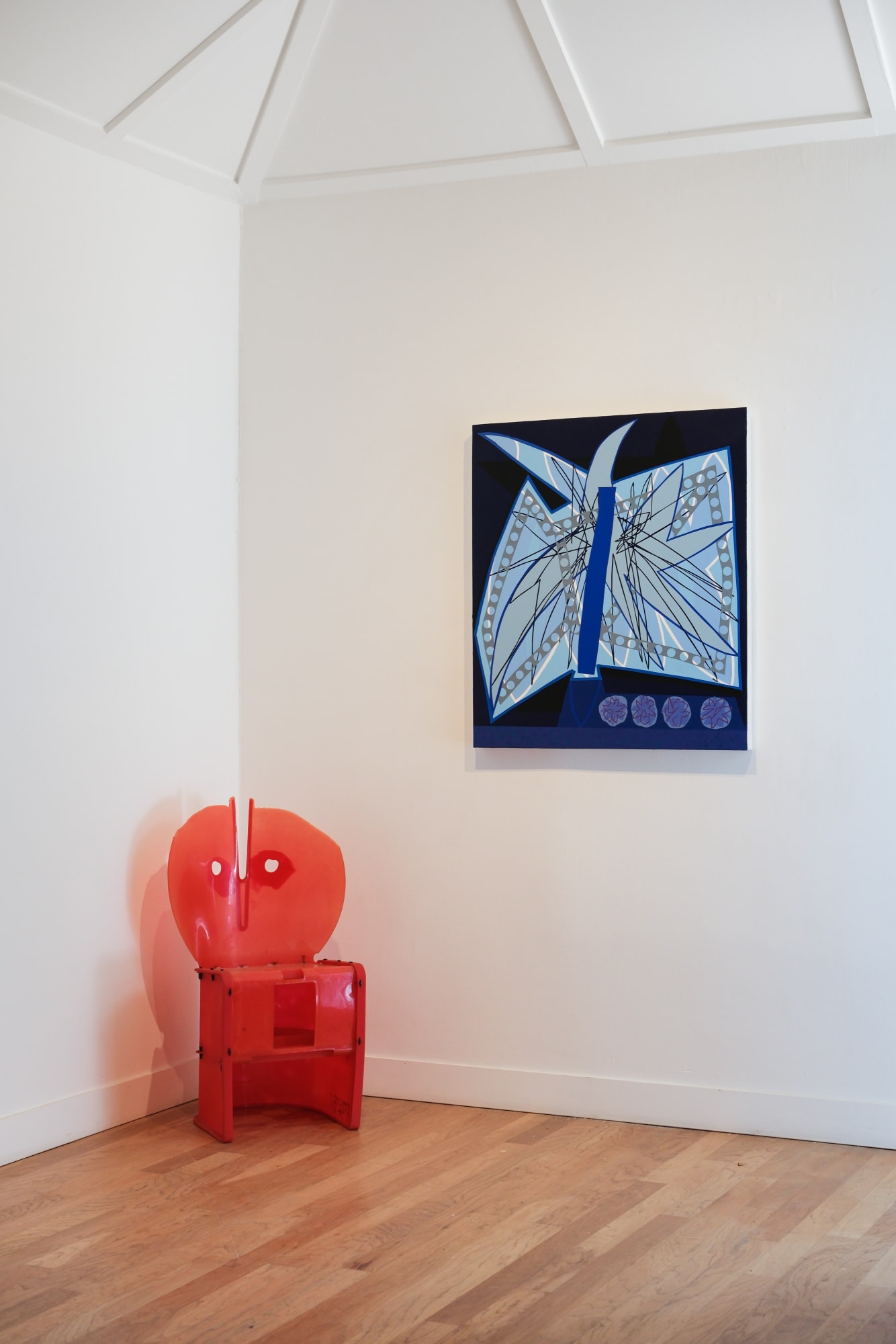 Installation view of Jonathan Casella: Blue Sentinel at M+B, Los Angeles, 2025