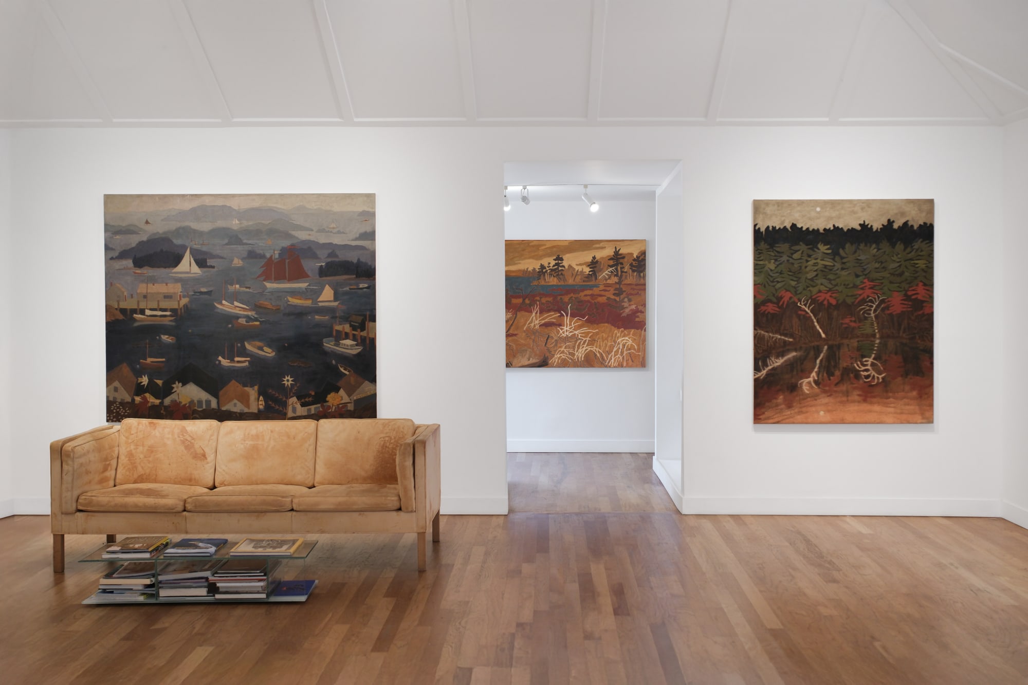 Installation view of James Morse: Prairie Cloth & Northern Pine