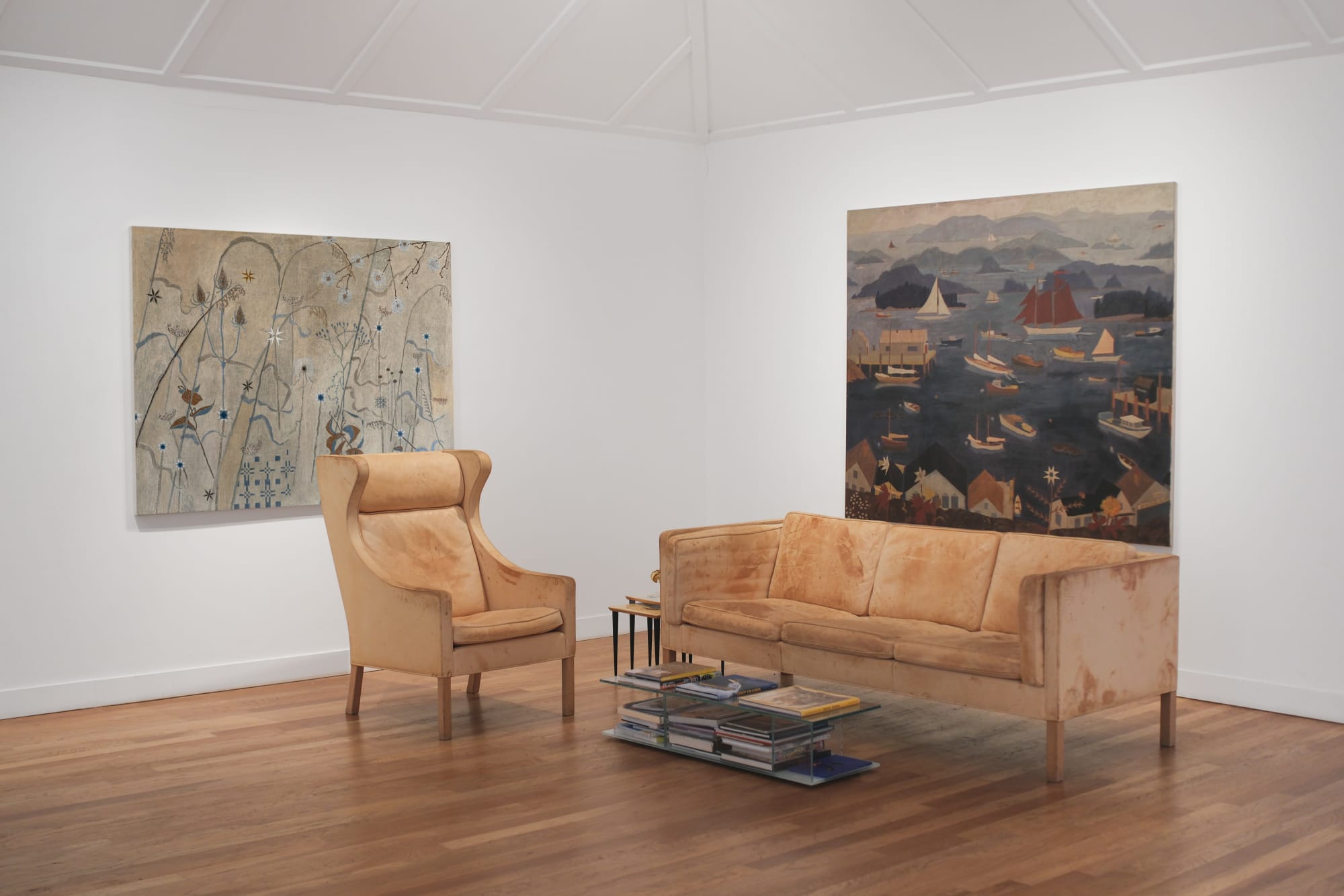 Installation view of James Morse: Prairie Cloth & Northern Pine