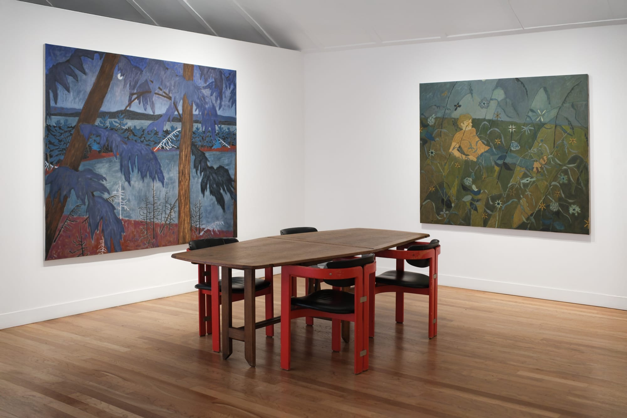 Installation view of James Morse: Prairie Cloth & Northern Pine