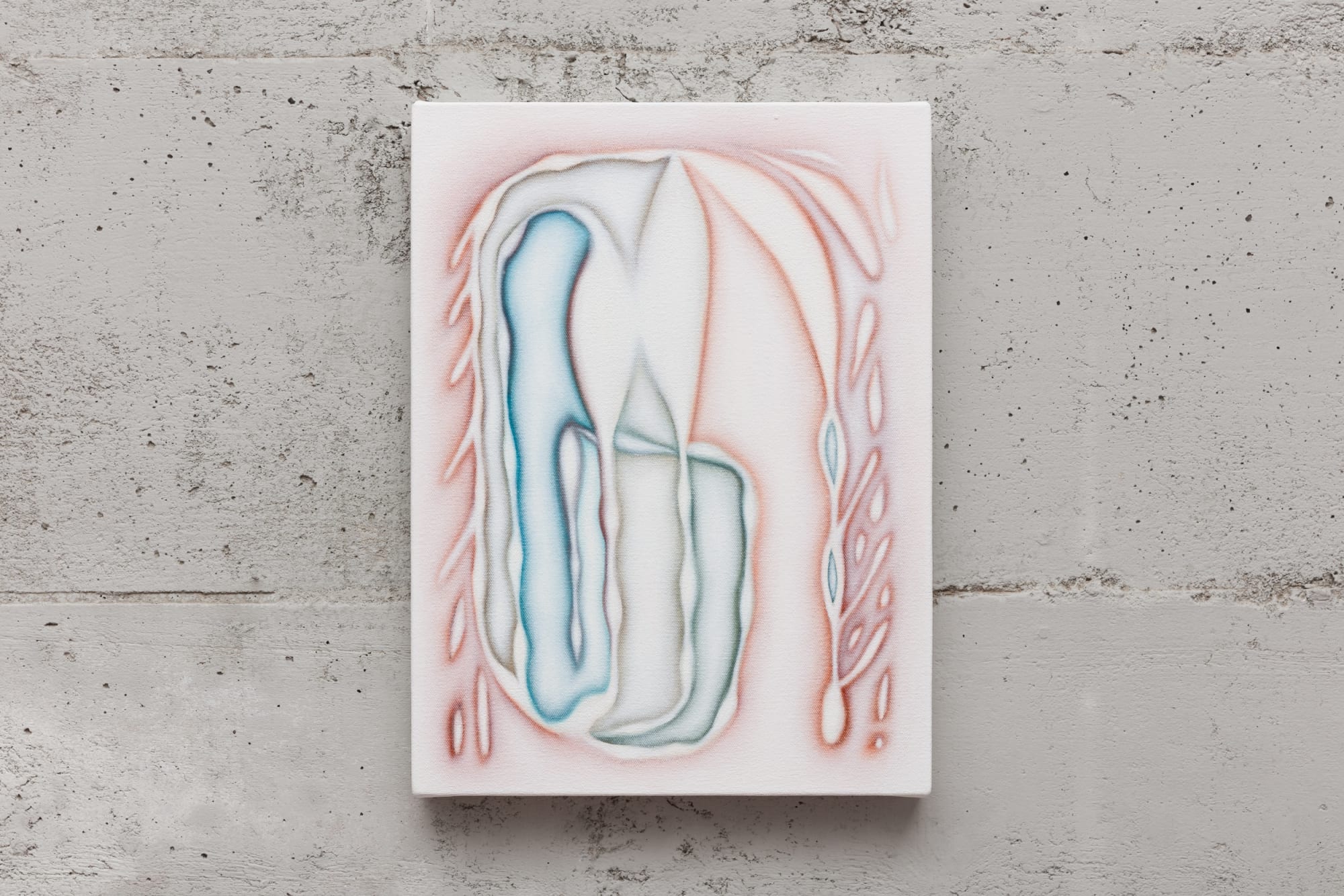 Amanda Fahur, Na sombra o súbito reflexo , 2024, oil on canvas, 15 3/4 x 11 3/4 inches