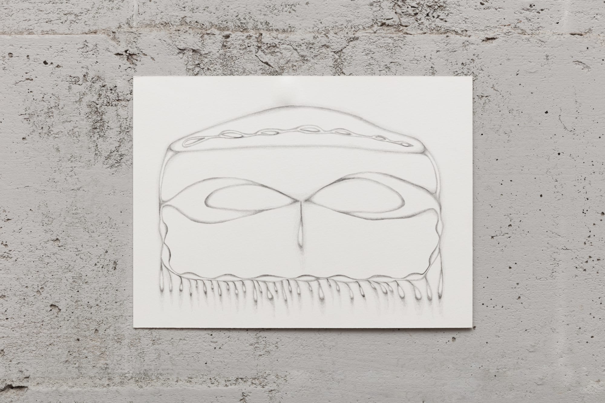 Amanda Fahur, Líquido presente, 2024, graphite on paper, 8 1/4 x 11 3/8 inches