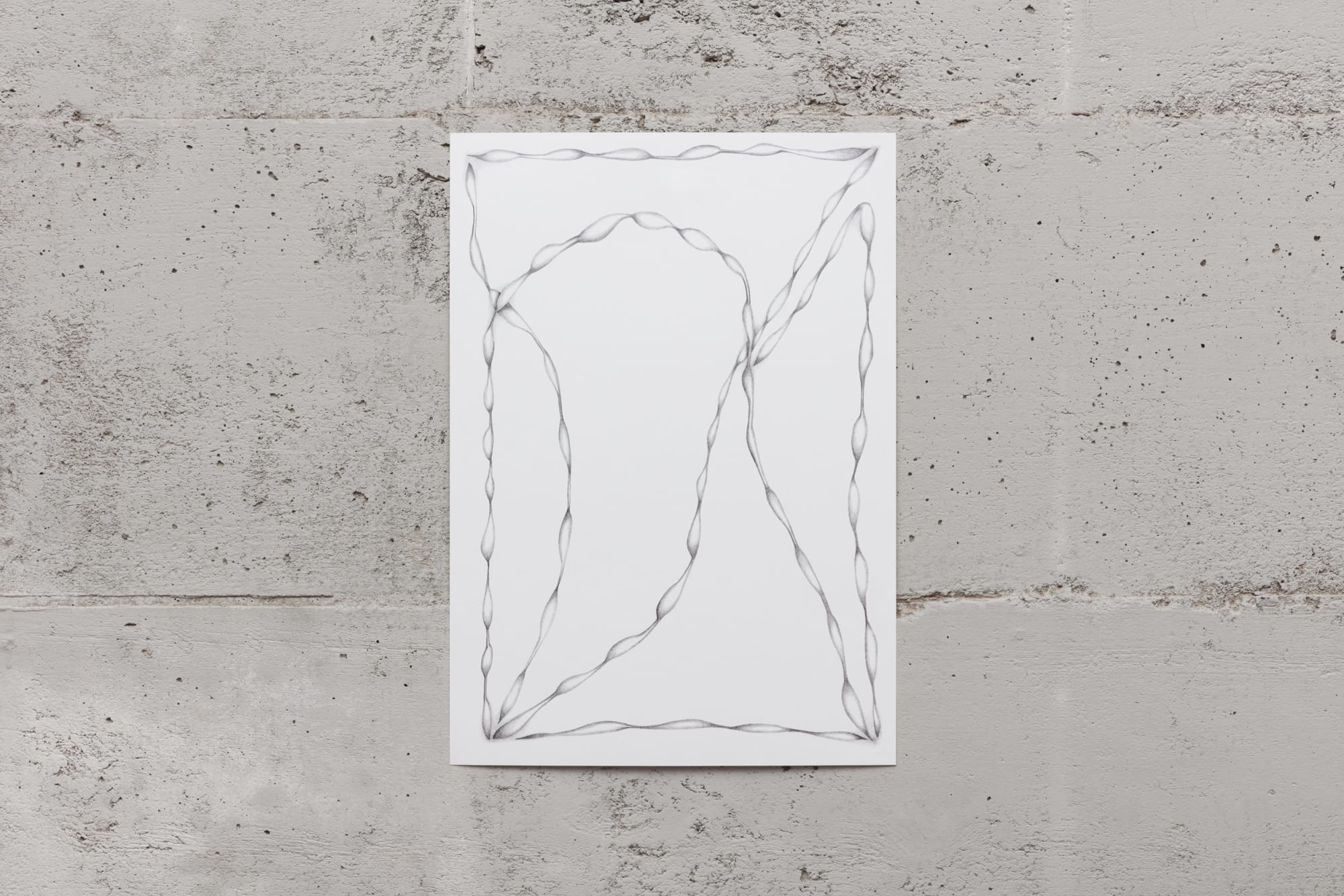 Amanda Fahur, Circuito neural da memória II, 2024, graphite on paper, 16 1/2 x 11 3/8 inches