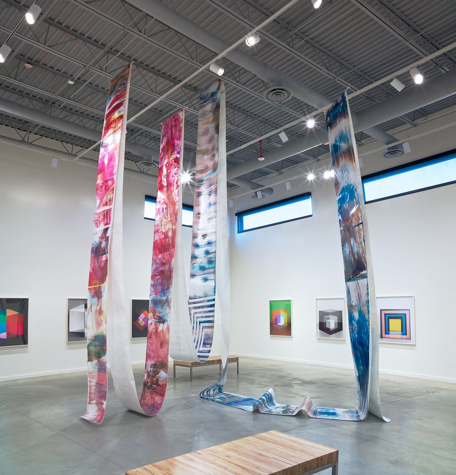 Installation view of Jessica Eaton, Mariah Robertson, Alison Rossiter at Cleveland Museum of Art’s Transformer Station, 2015