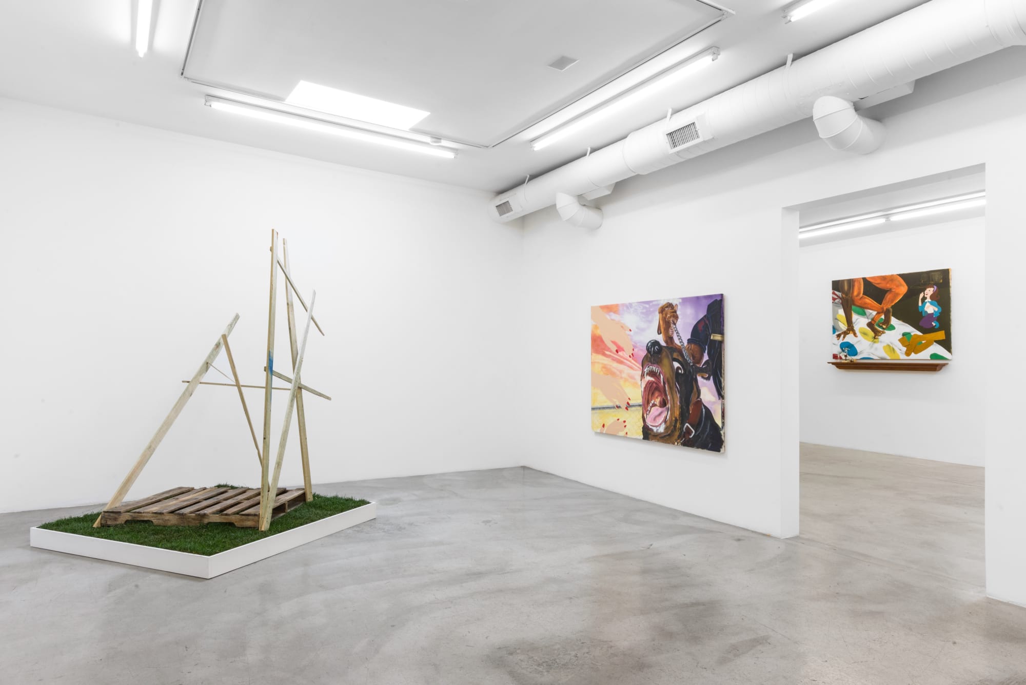 Installation view of Pat Phillips: Summer Madness at M+B, 2020