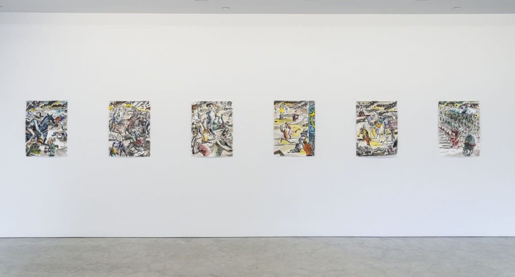 Installation view of Mark Thomas Gibson: Some Monsters Loom Large at Fredericks and Fresier Gallery, 2016