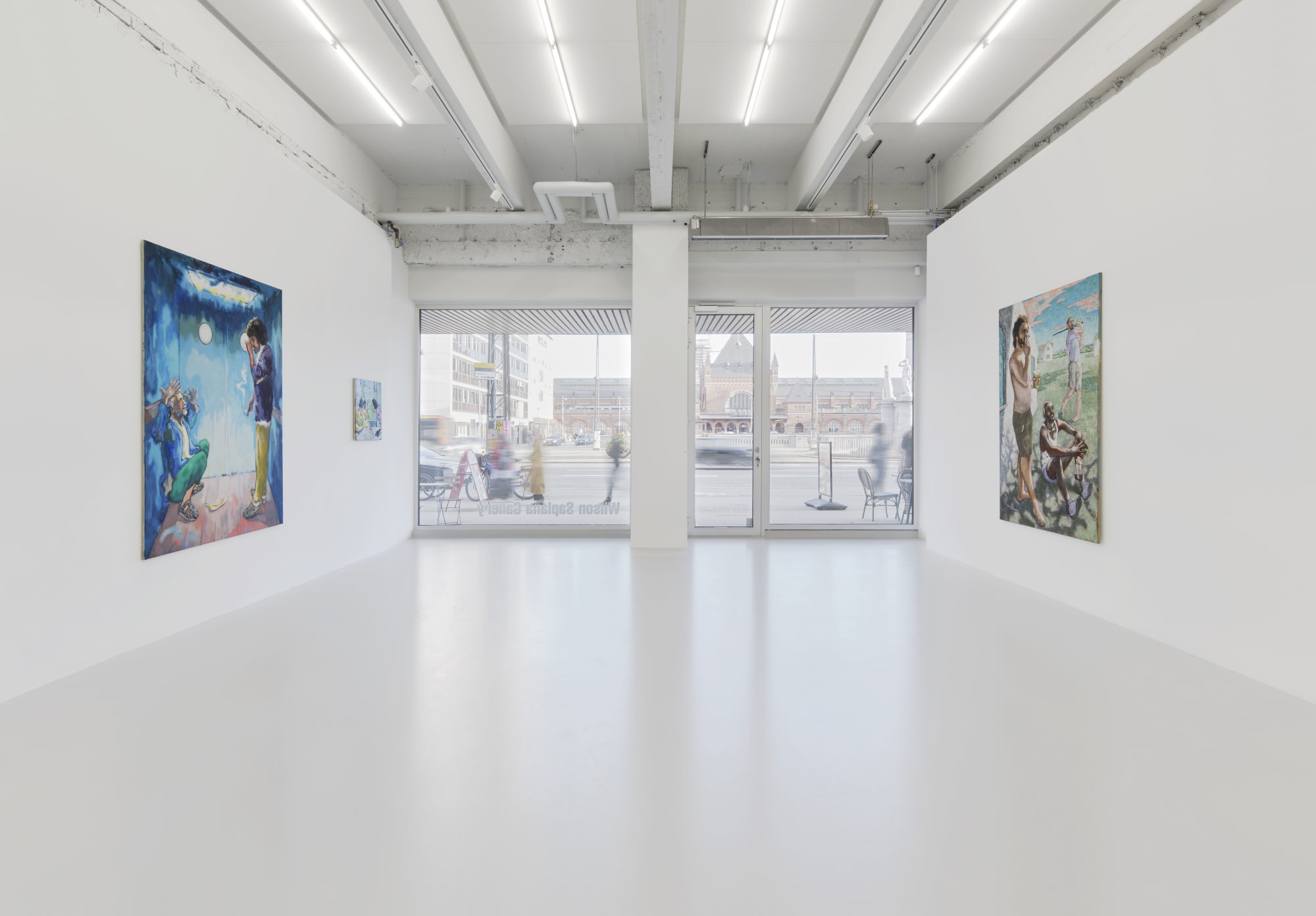 Contemporary art on gallery walls in central Copenhagen, Vesterbro