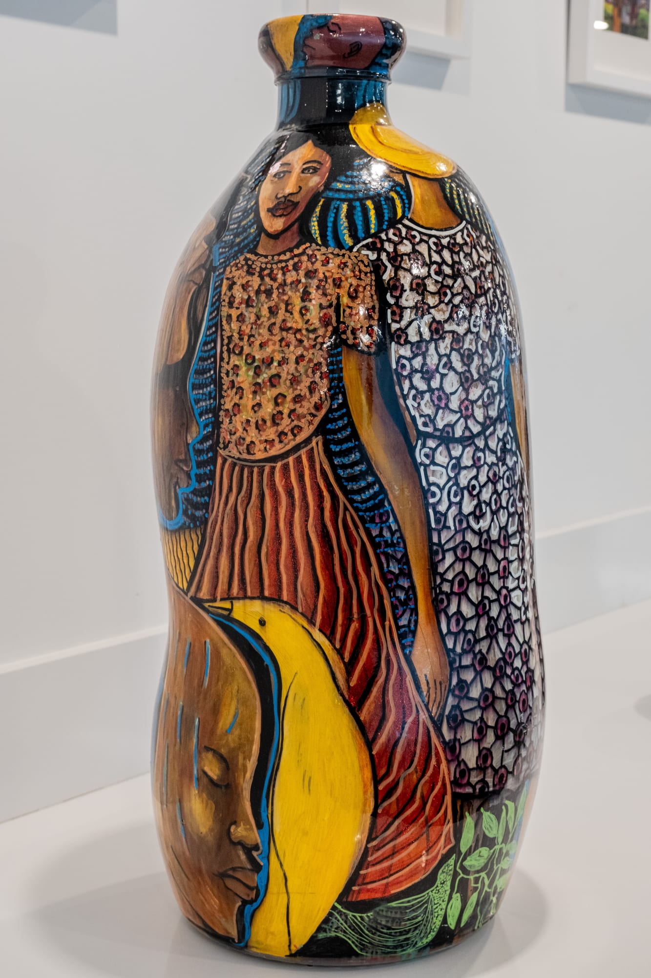 Untitled Hand Blown/Hand painted glass/with overglaze Size: 6in x 25in Year: 2024