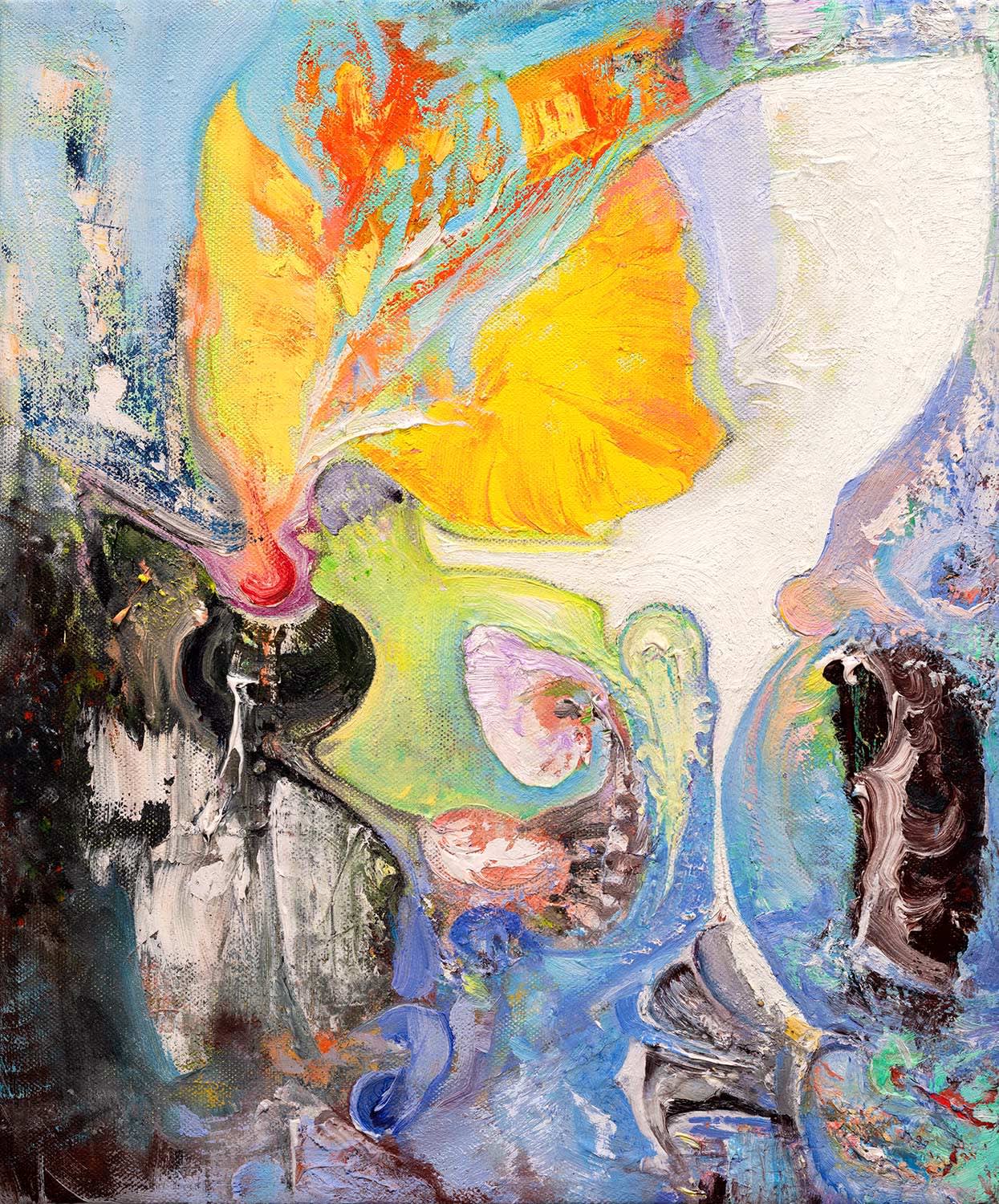 Brian Wood. Mana, 2021, oil on canvas, 12 x 10 in.