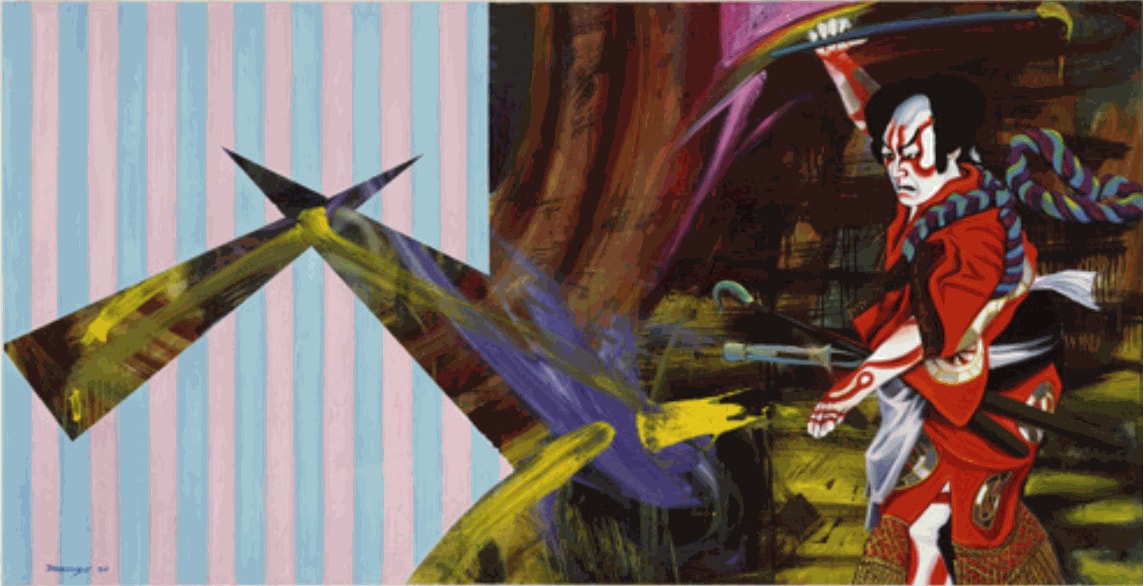 ROBERT MANGO Samurai Painter 40" x 78" inches oil on canvas 1994