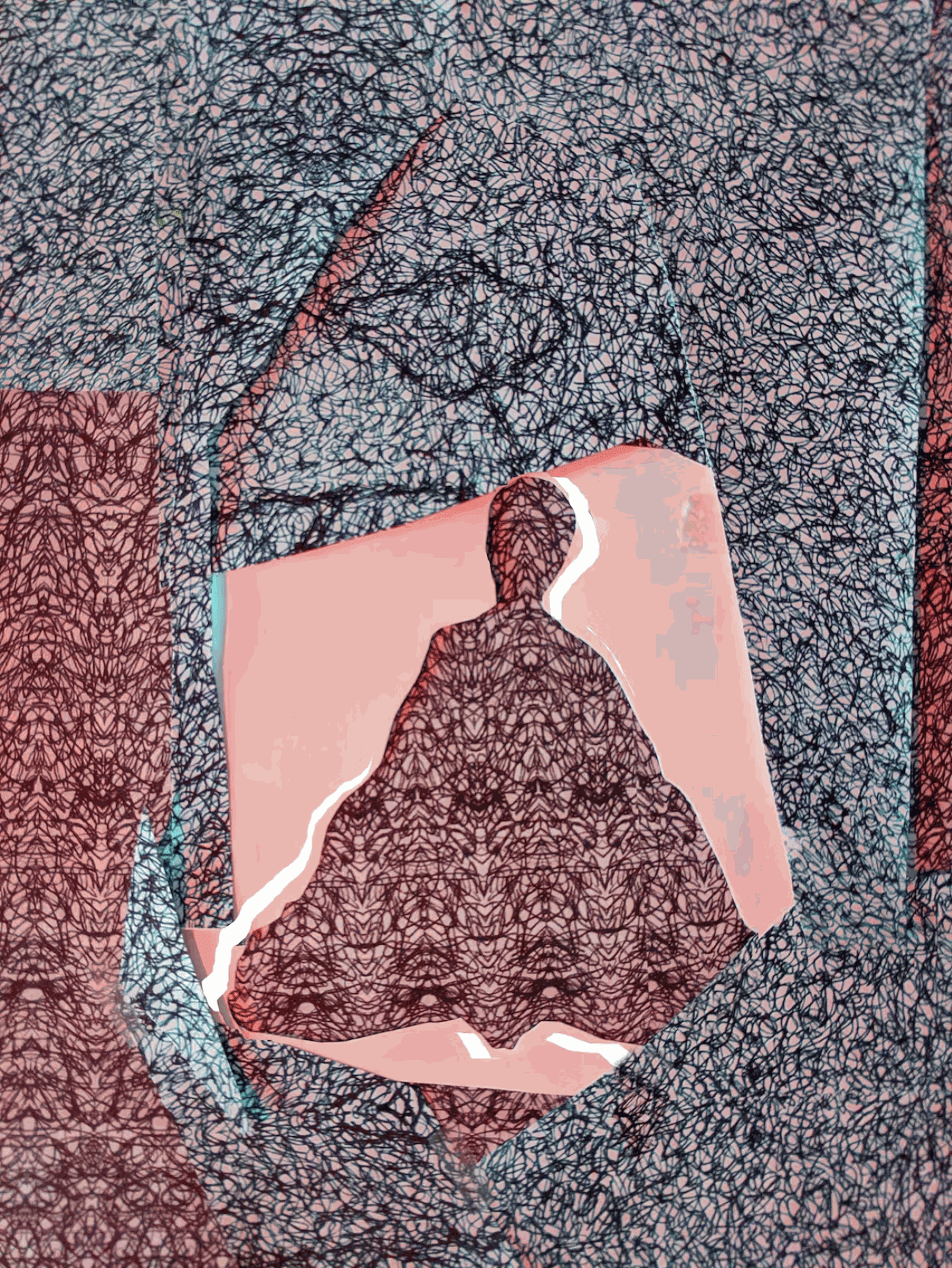 Kaethe Kauffman Close Enclosure Red, 2023 Ink on paper 14 × 11 in View on ARTSY