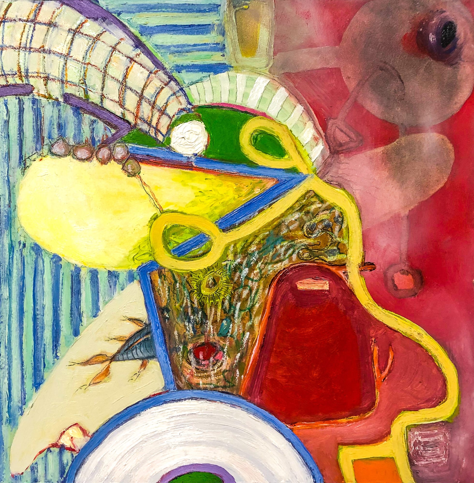 Tracy Phillips Open Wide, 2023 oil on board 8" x 8" inches | 20.5 x 20.5 cm