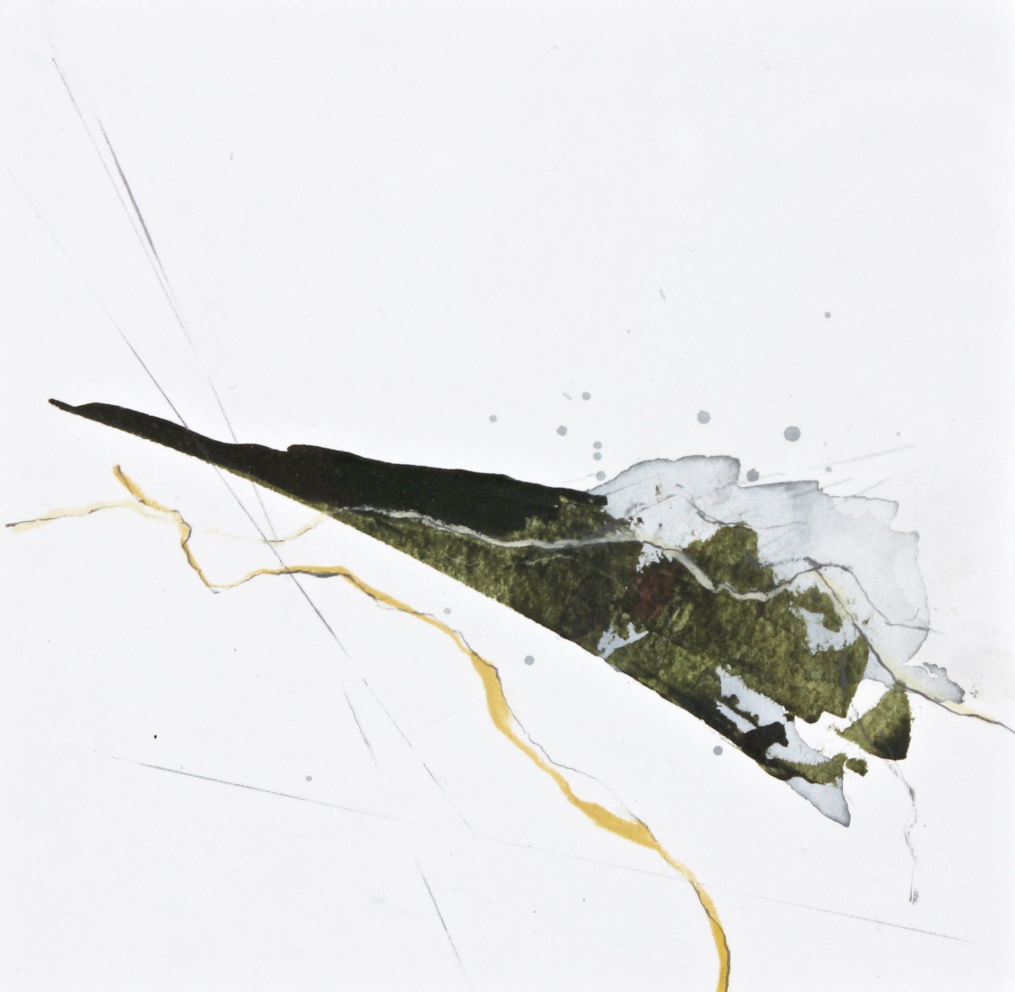 Gabriella Kirby, Paper Airplanes #1, 2021, Acrylic, pastel, charcoal, graphite on paper, 9.75" x 9.75" inches