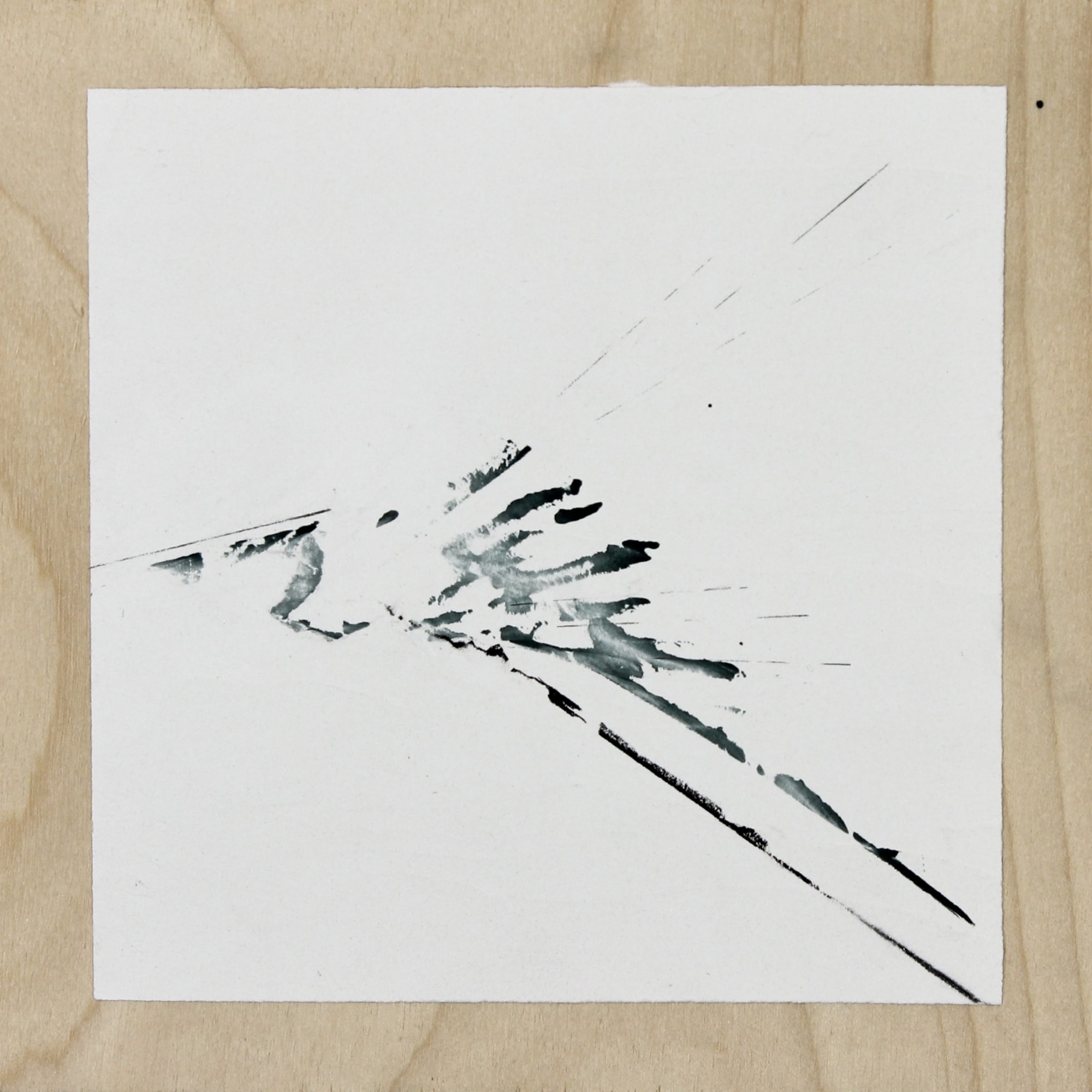 Gabriella Kirby, The Notes They Were Singing #5, 2021, Acrylic, graphite on plaster coated wood panel, 7" x 7" inches