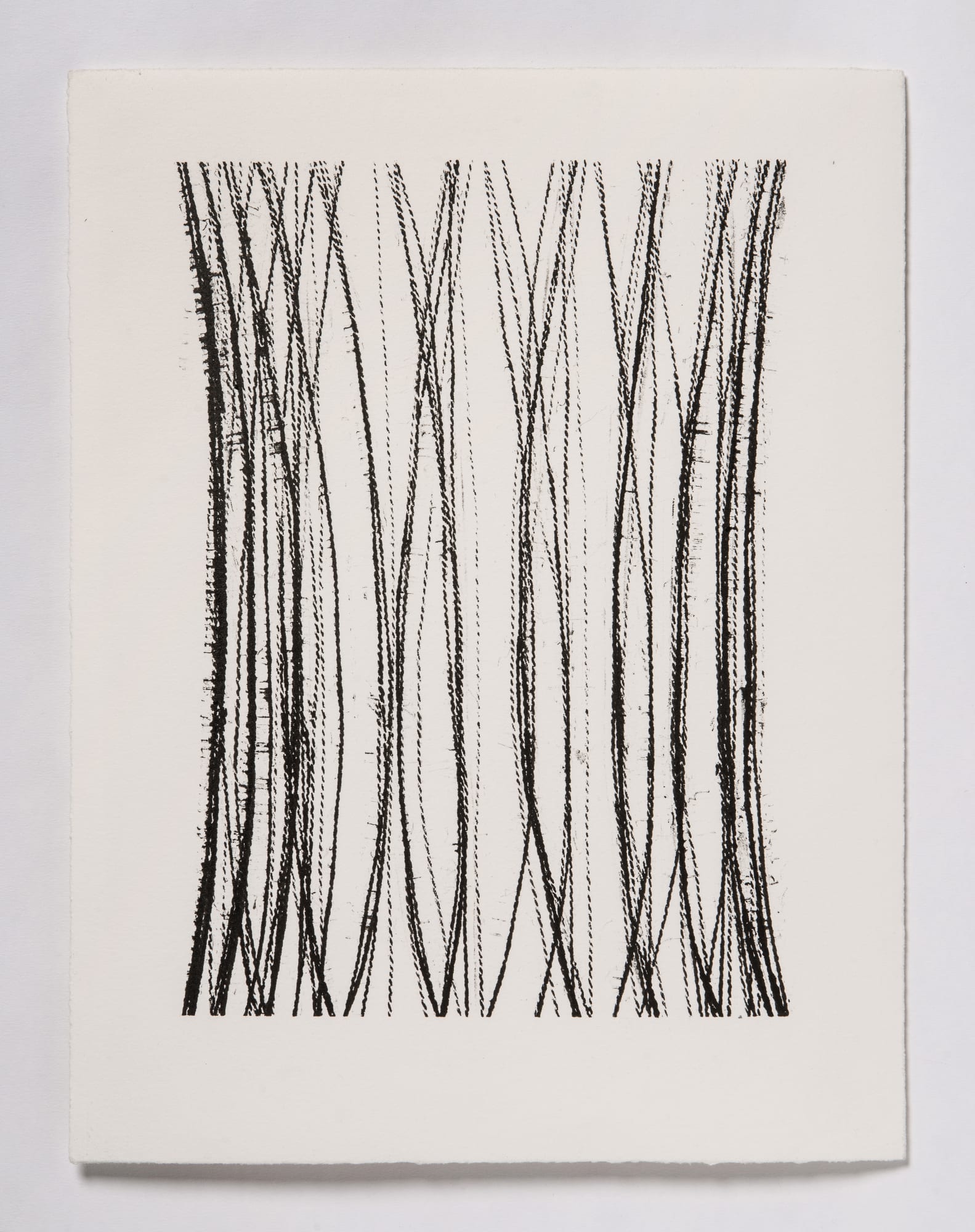 Lynne Tobin, Pillar Series #19, ink on paper, 15”H x 11.5”W, 2021