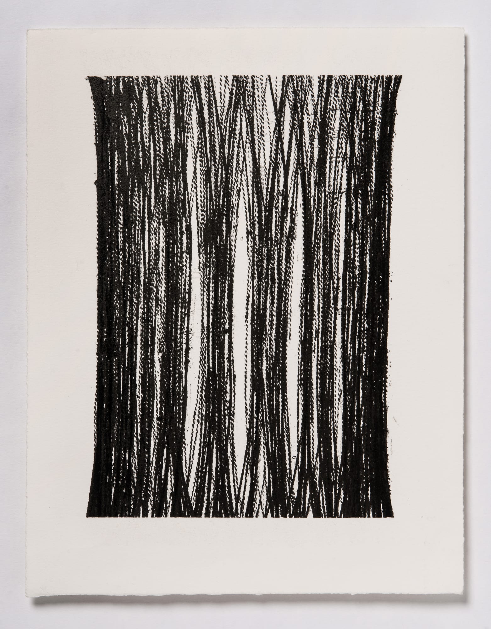 Lynne Tobin, Pillar Series #20, ink on paper, 15”H x 11.5”W, 2021