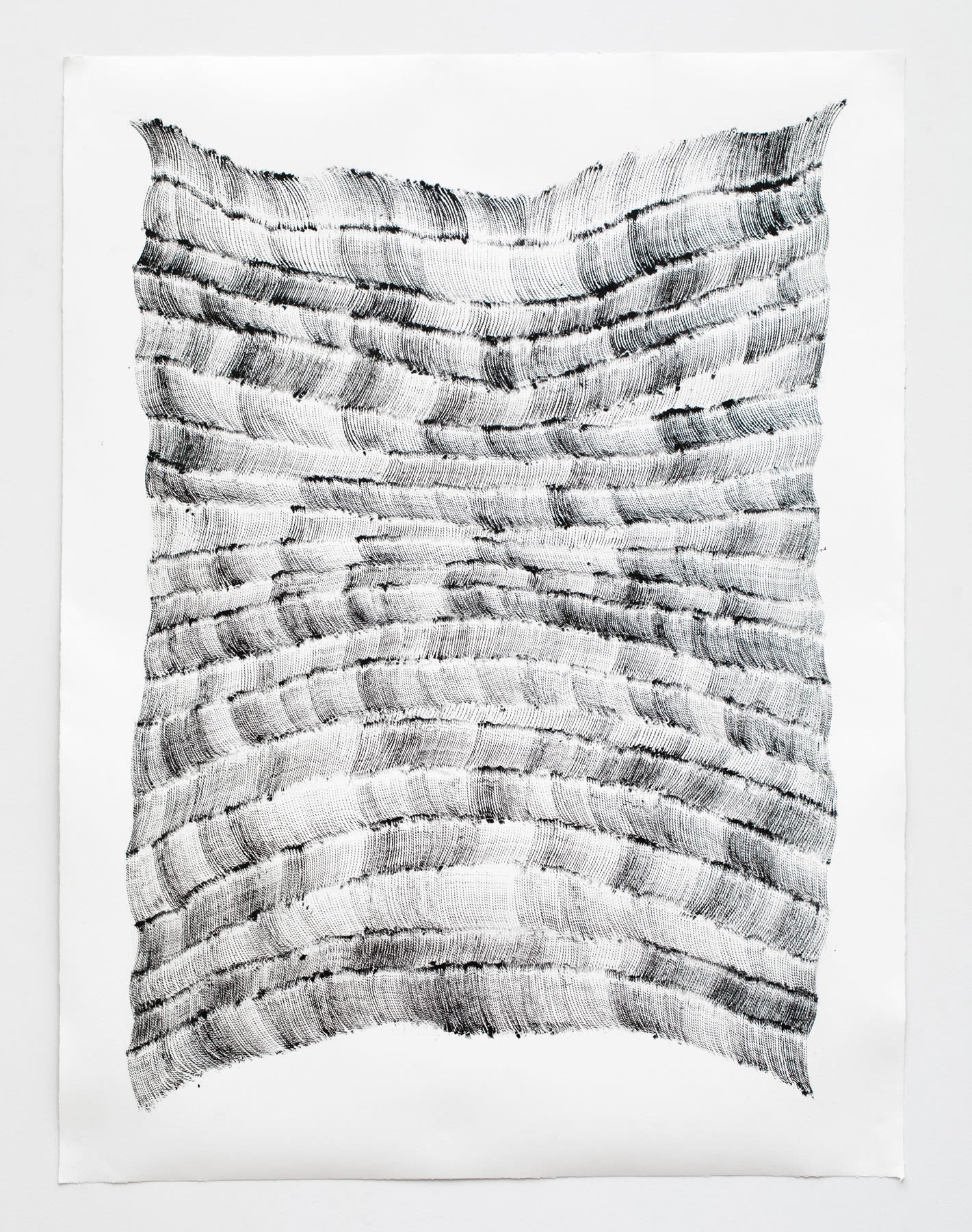 Lynne Tobin Threads #7 2024 ink on paper 48“H x 36”W