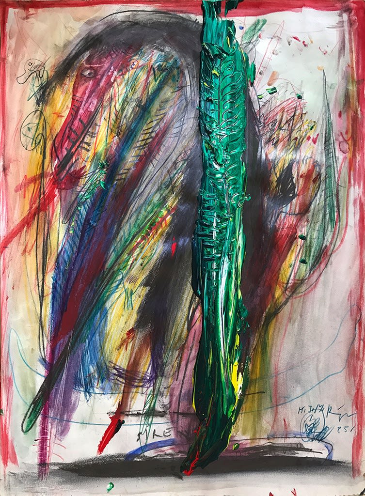 FRANZ RINGEL Kopf, 1985 Oil on paper 56 x 41,5 cm