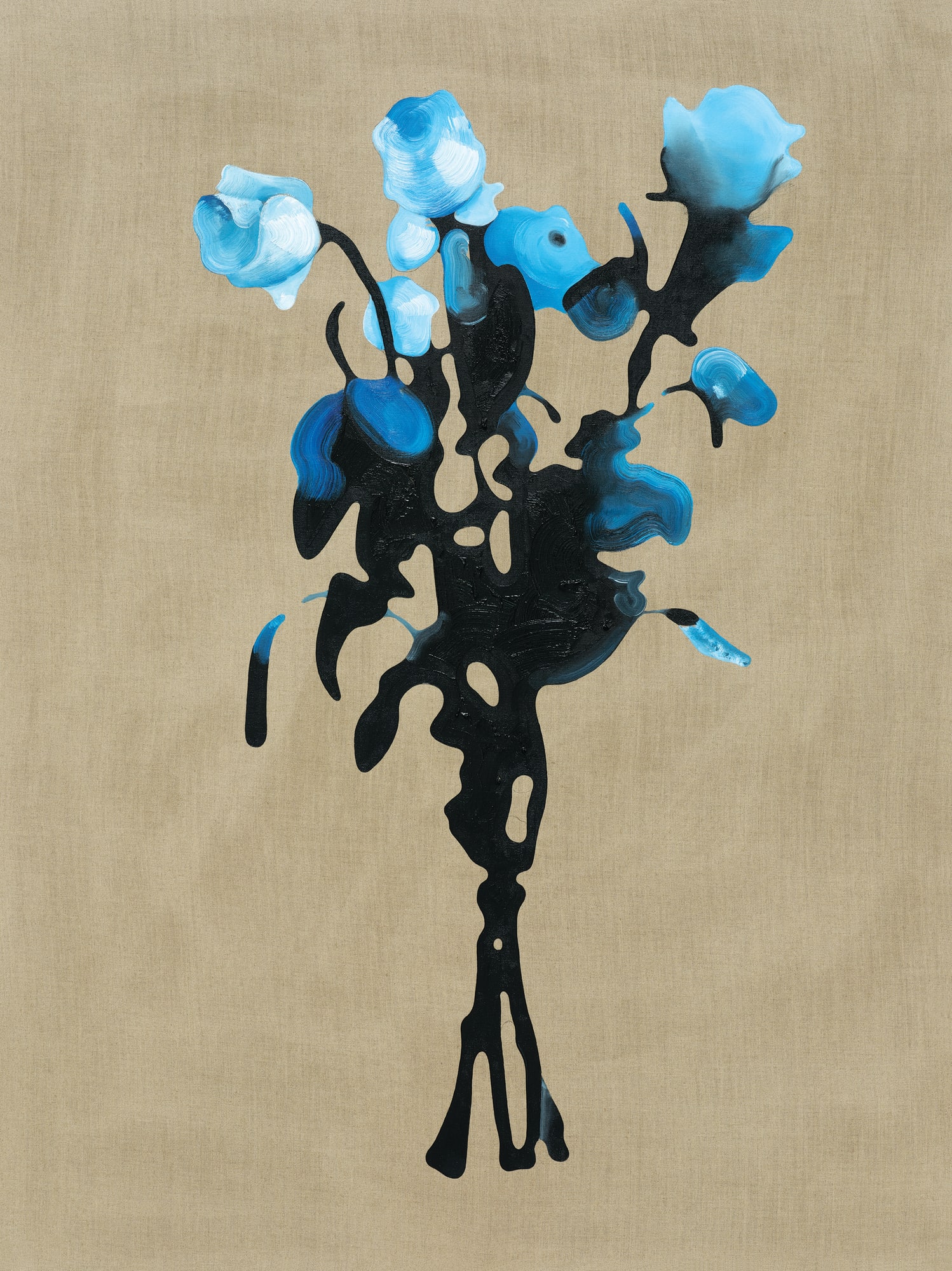 Your Application Cannot Be Granted, As a Negative Decision is Required 2025 Oil and marker on canvas 160 x 120 cm