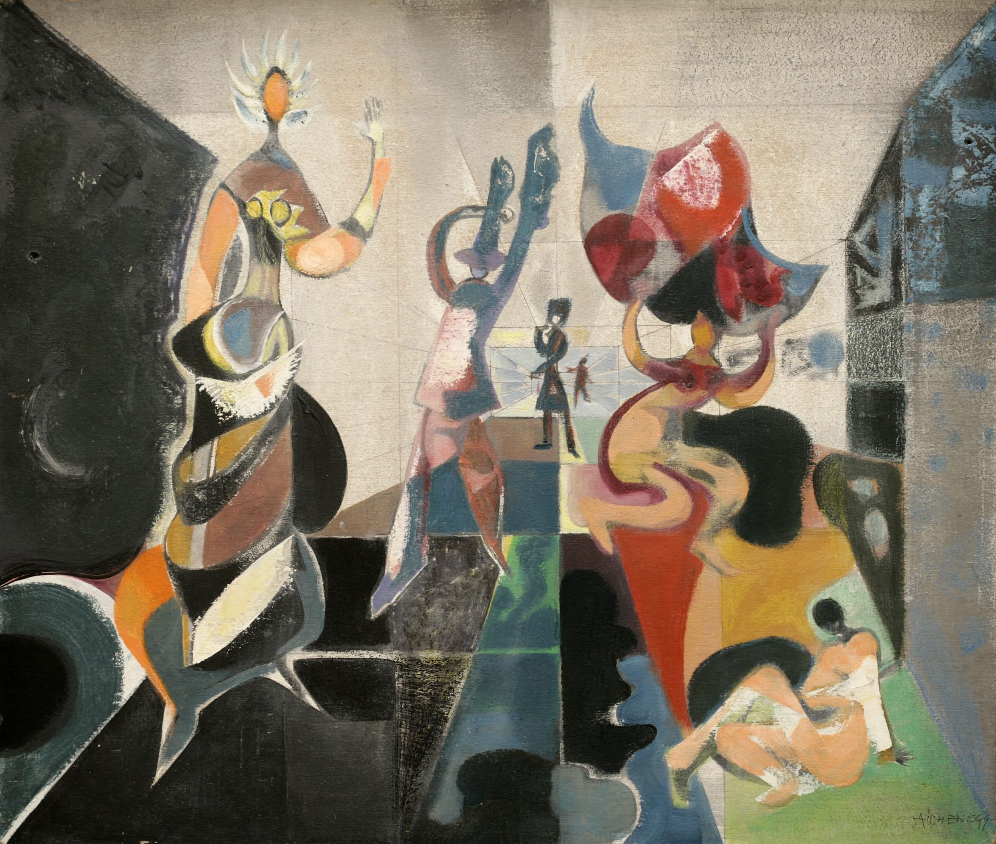 Hermine Aichenegg, Akrobaten und Tänzer, 1976/2000