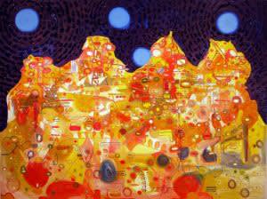 Four Fathers Oil on Canvas 54 in x 72 in