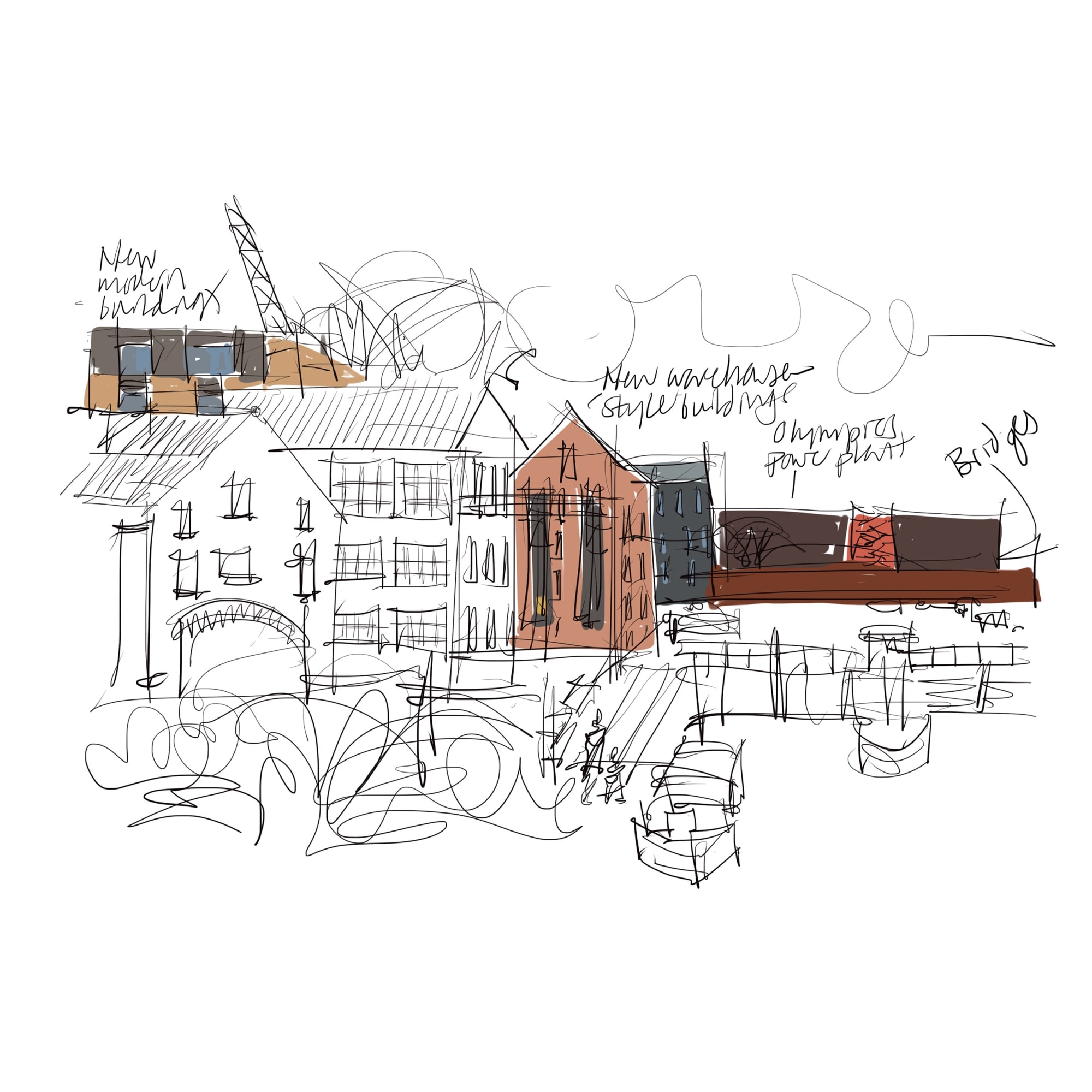 Hackney Wick from the Greenway (for Loughborough University London), 2019