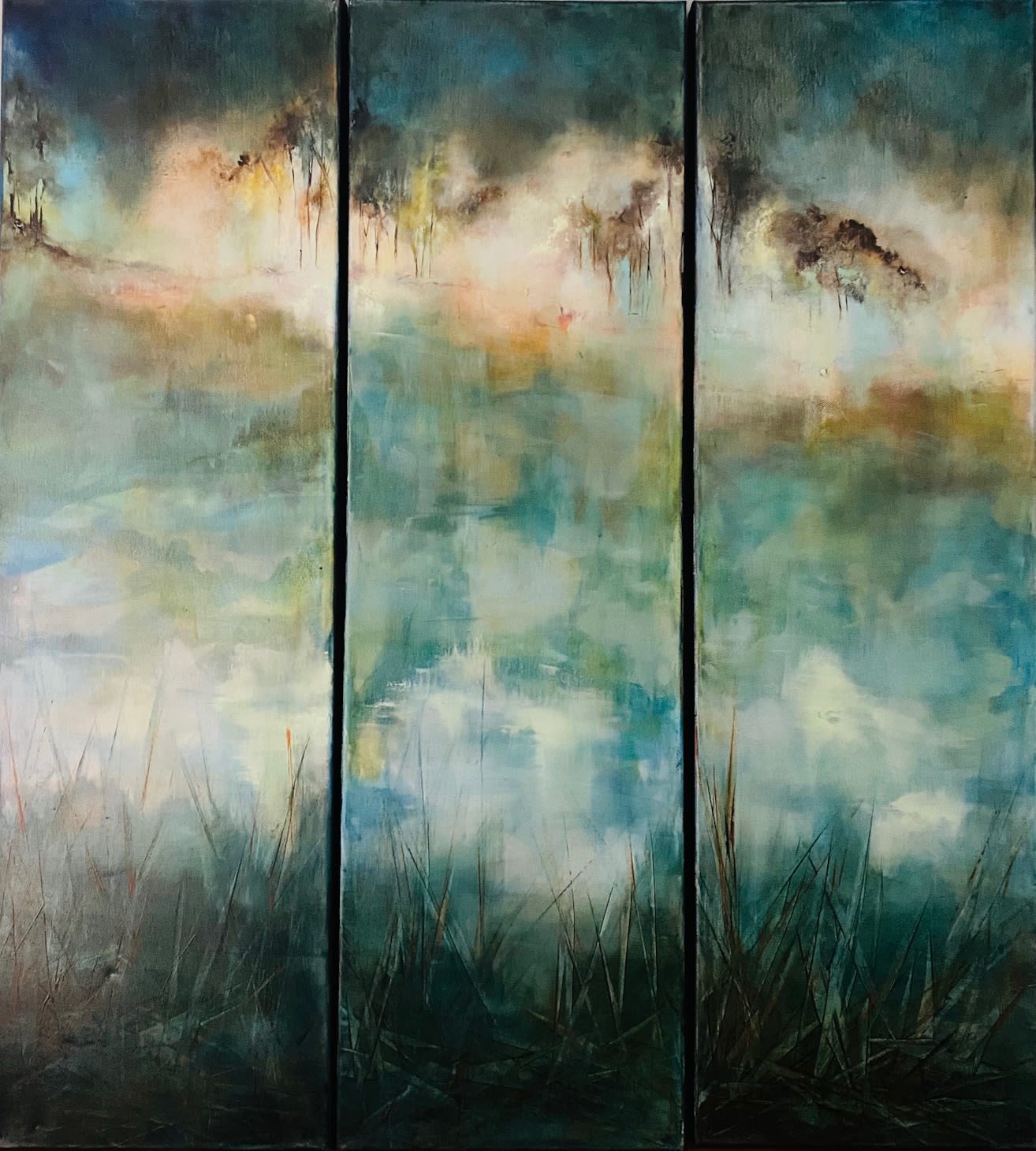 Buy art artwork scottish highland dingwall alchemist gallery oil painting atmospheric seascape landscape sky moody dramatic meg milne fluid