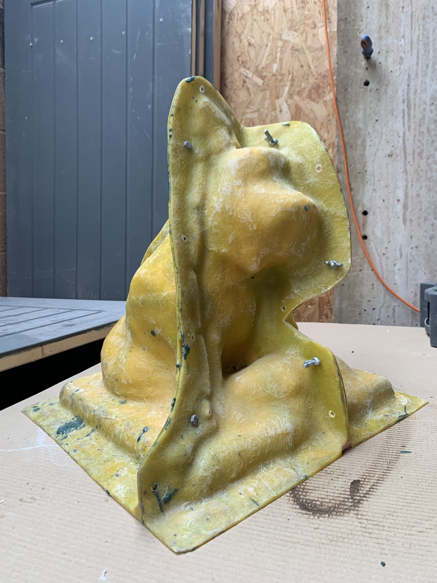 Duka in his fibreglass overcoat.