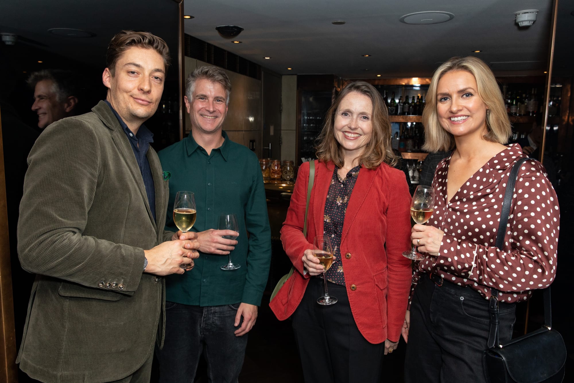 Charlie Smedley, artist Lyle Perkins, Irene Bradbury (Senior Director of White Cube), Kayley Cracknell