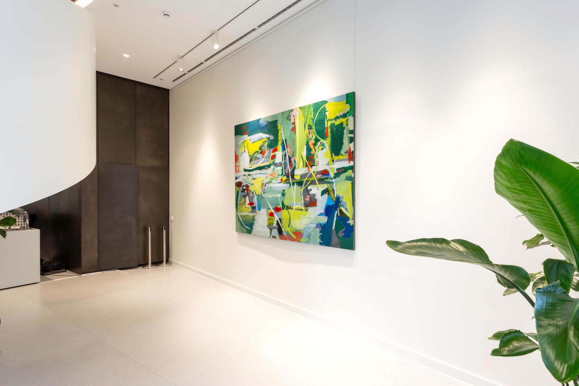 Monumental paintings by British artist Mark Wright on view at Landsec's Lucent Building