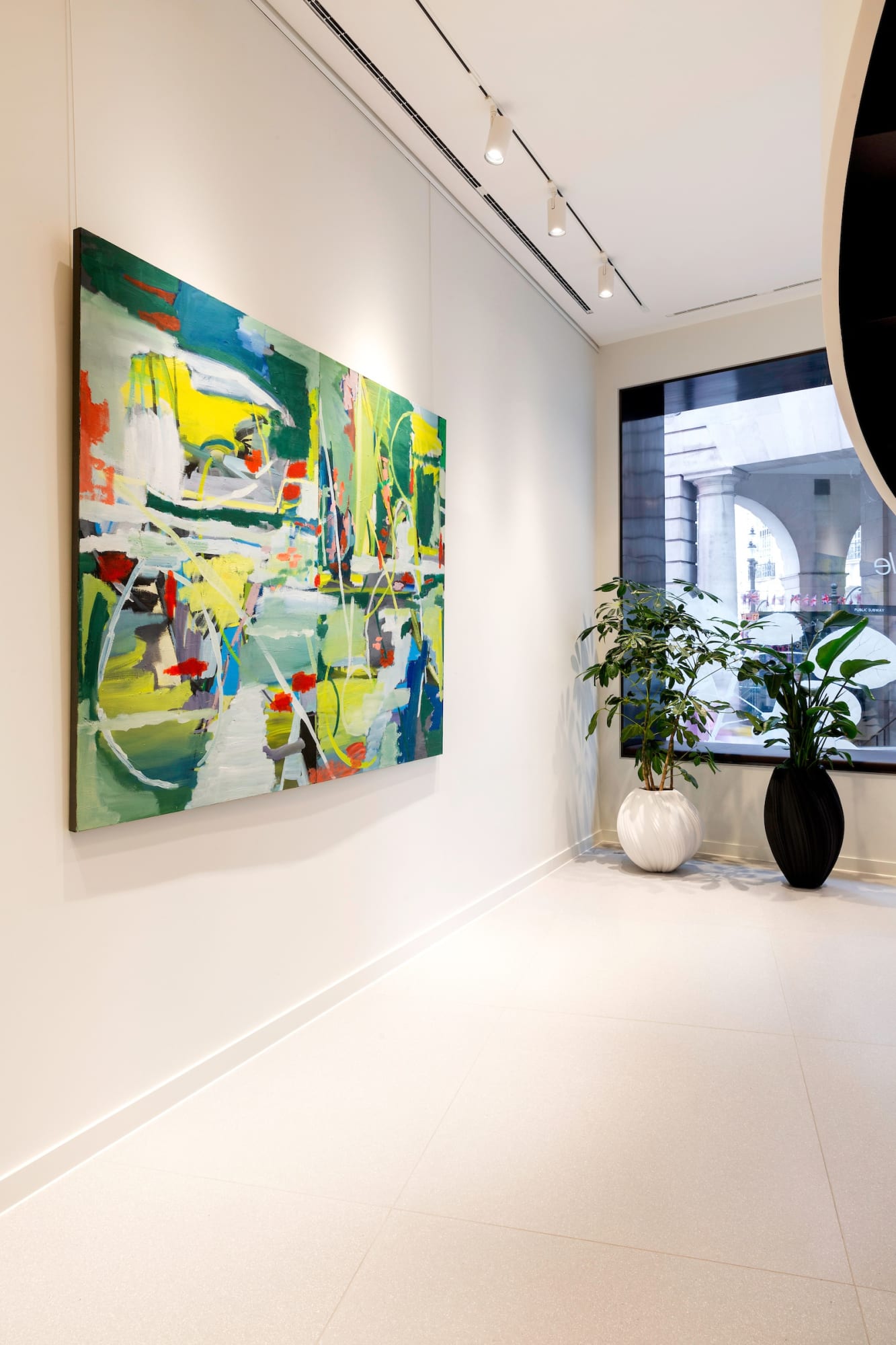 Monumental paintings by British artist Mark Wright on view at Landsec's Lucent Building