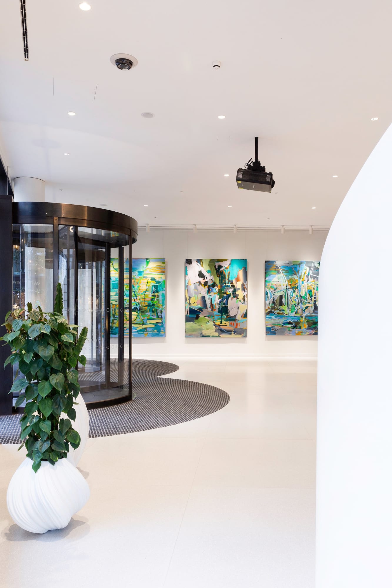 Monumental paintings by British artist Mark Wright on view at Landsec's Lucent Building