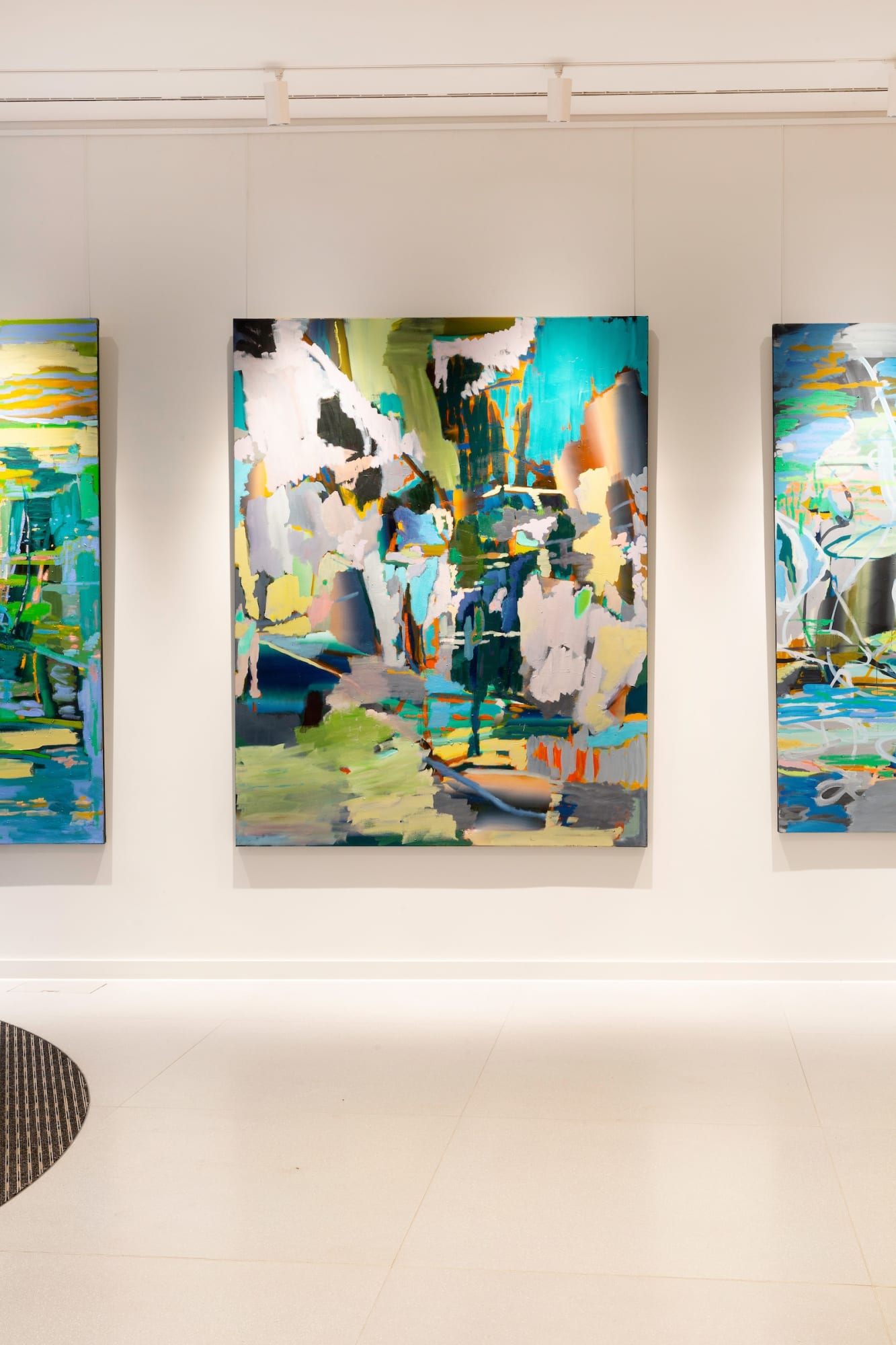Monumental paintings by British artist Mark Wright on view at Landsec's Lucent Building