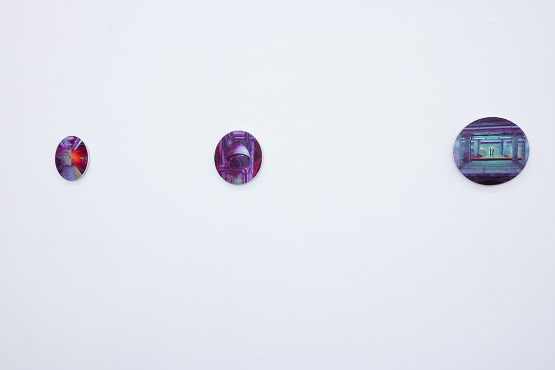 Installation view of Taylor Schultek painting exhibition 